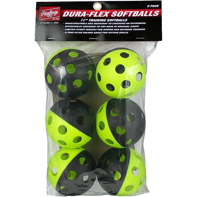 Rawlings 12" Duraflex Softball Training Balls - (6 Pack)