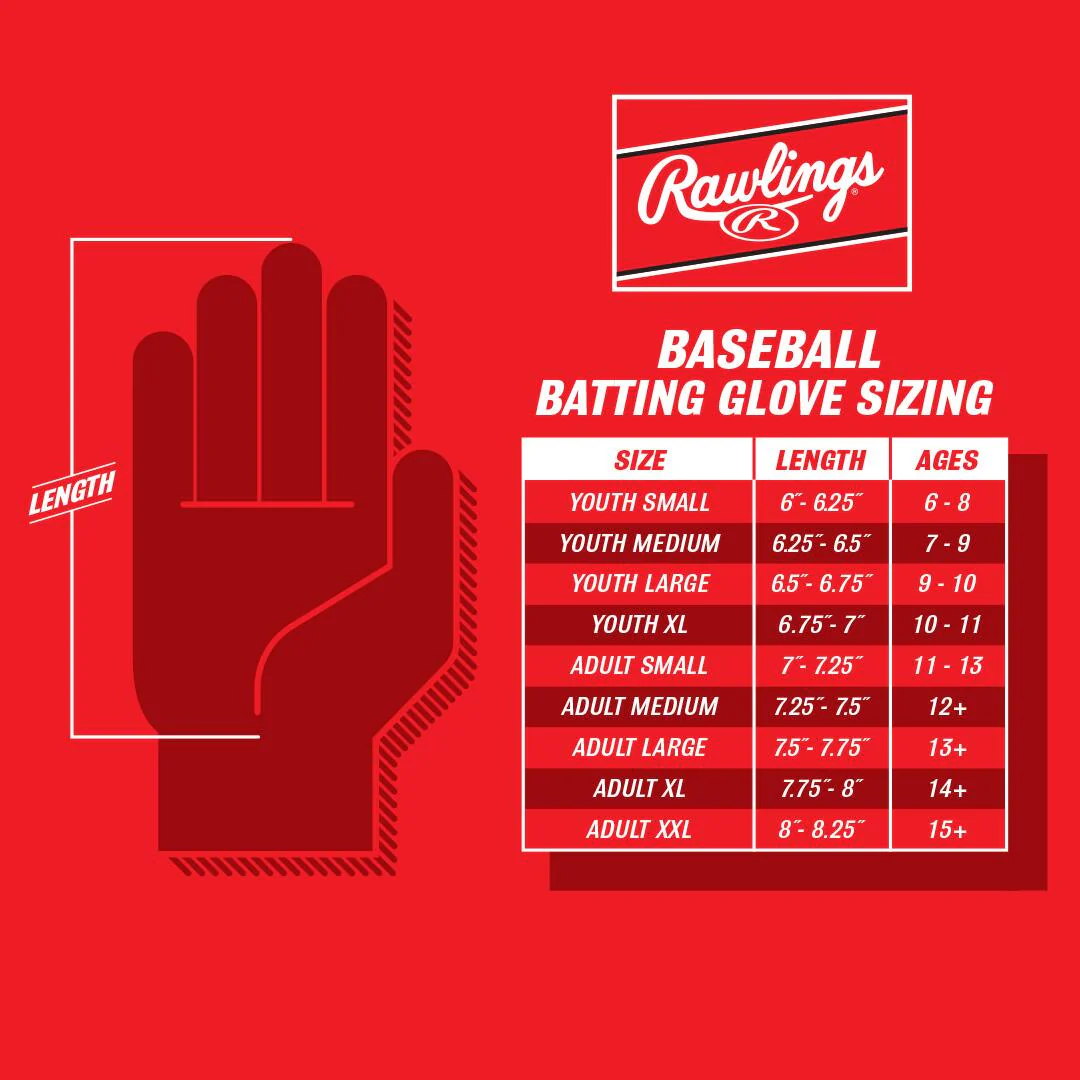 Rawlings Clout Adult Batting Gloves - Image 3