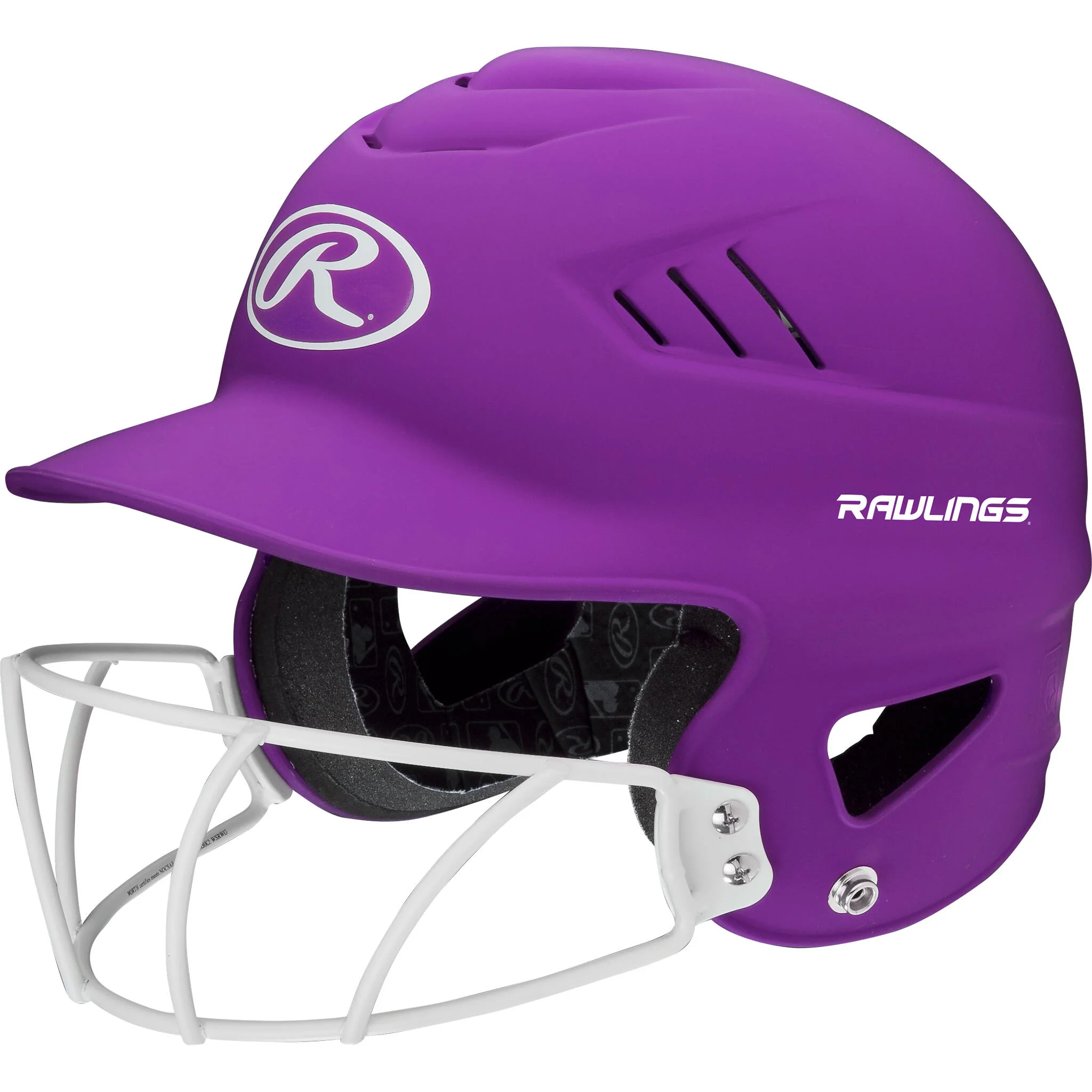 Rawlings Coolflo 1-Tone Highlighter Fastpitch Batting Helmet with Mask - Image 4