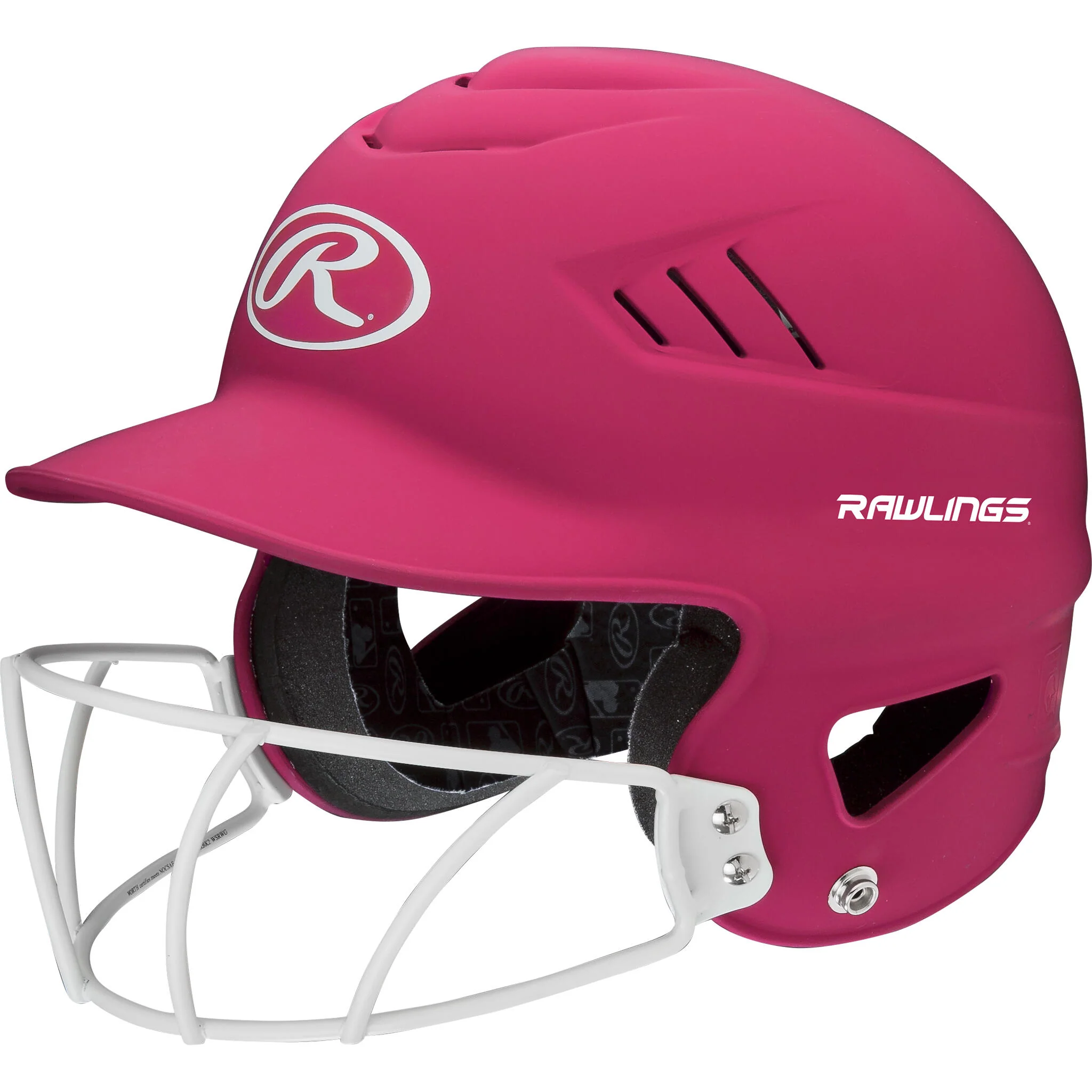 Rawlings Coolflo 1-Tone Highlighter Fastpitch Batting Helmet with Mask - Image 5