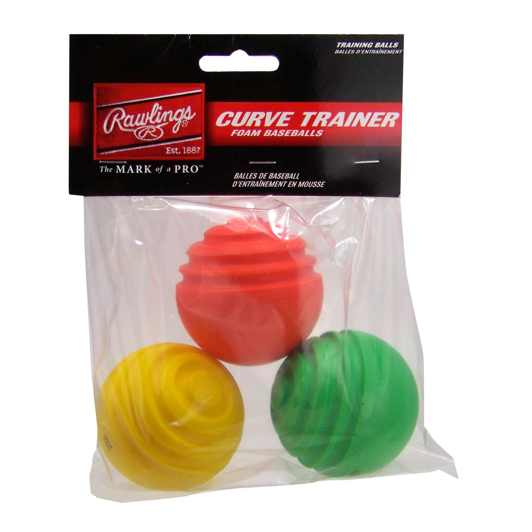 Rawlings Curvetrain Curve Trainer Foam Baseballs - 3 Pack
