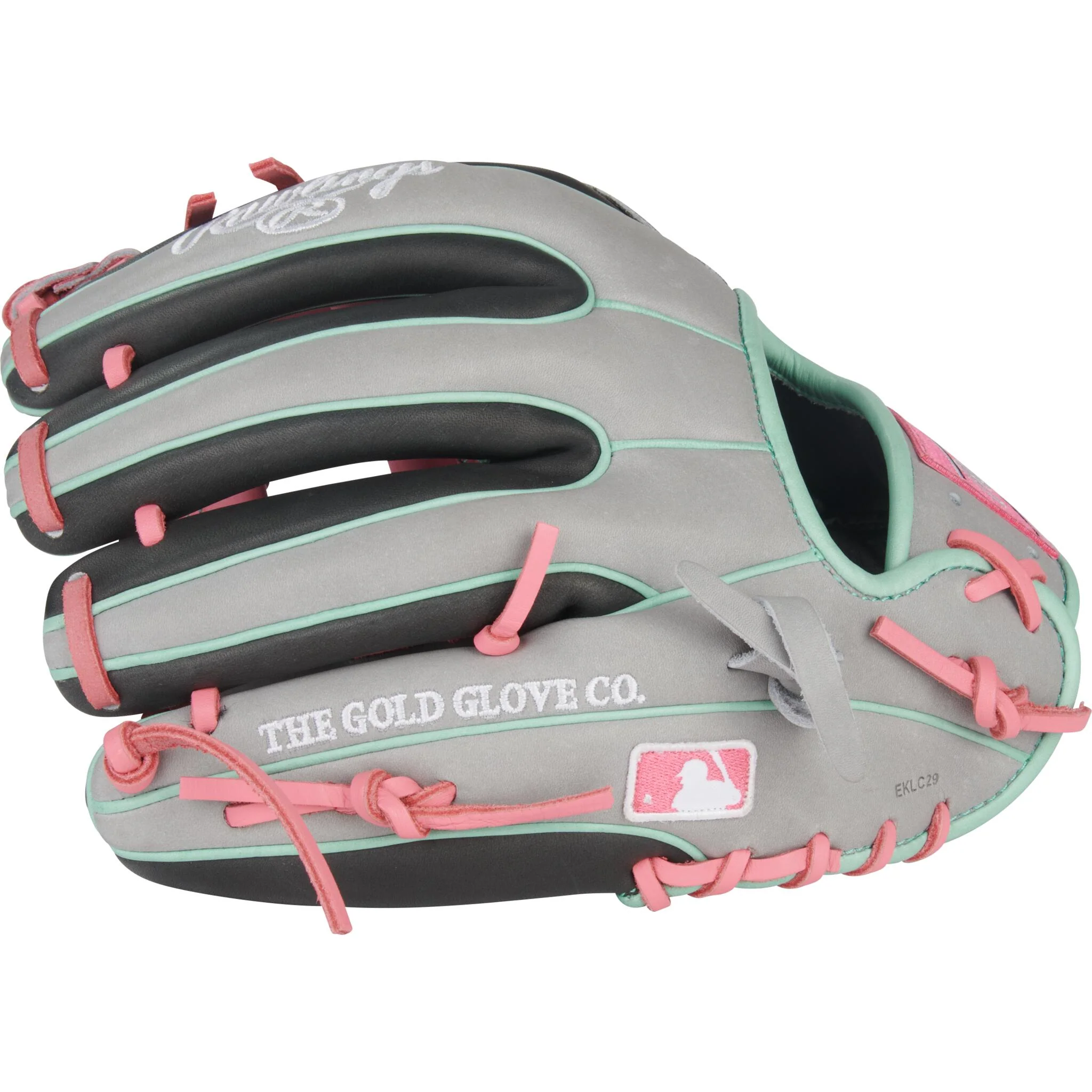 Rawlings Heart of the Hide 11.5" Baseball Glove - Dark Shadow/Gray/Pink - Right Hand Throw - Image 4