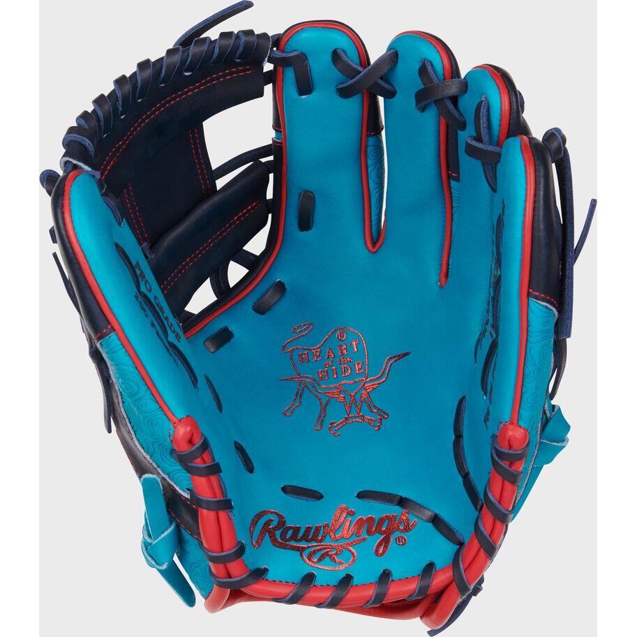 Rawlings Heart of the Hide 11.5" ColorSync 9.0 Baseball Glove - Teal/Navy (2025) - Image 2