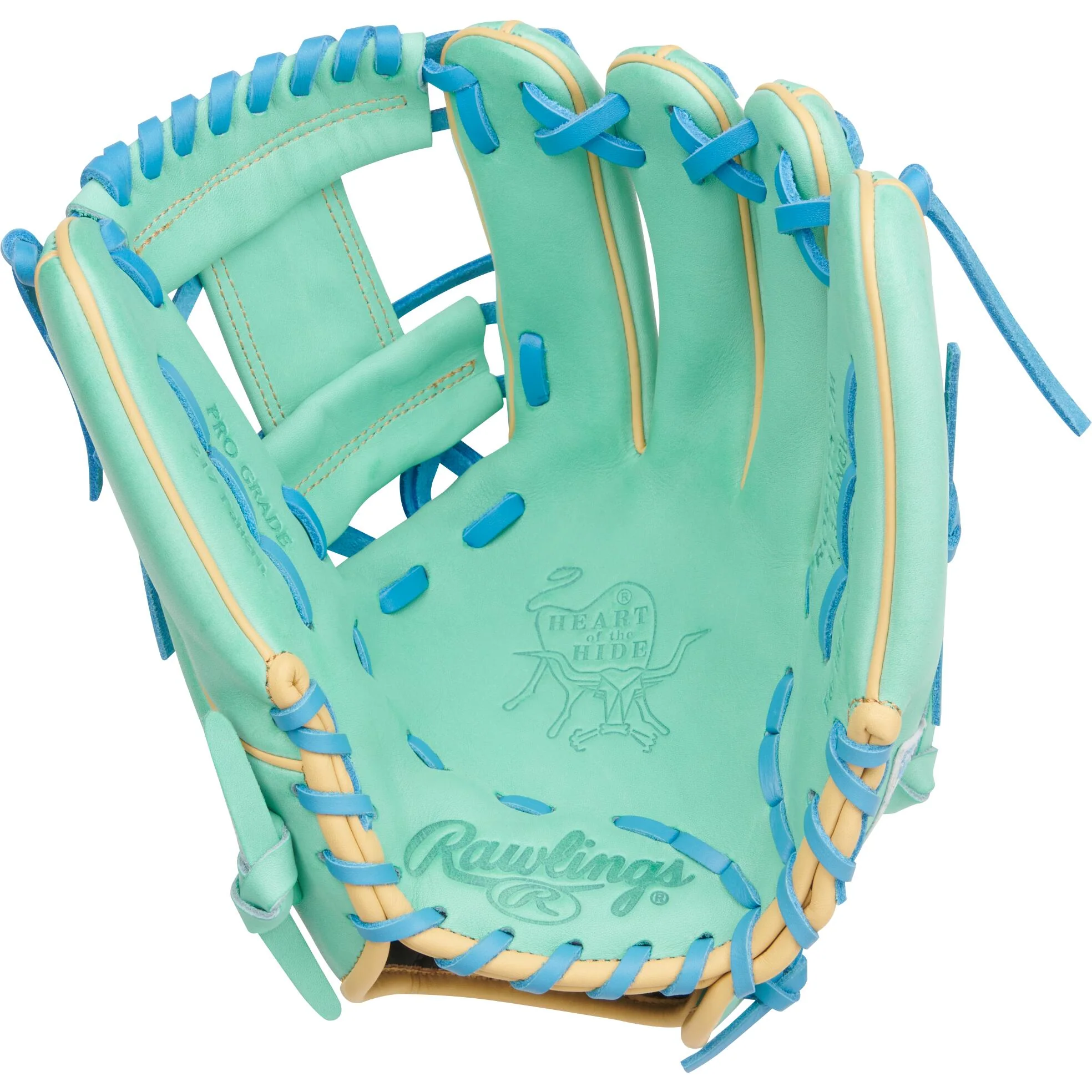 Rawlings Heart of the Hide 11.75" Baseball Glove - Mint/Columbia Blue - Right Hand Throw - Image 2
