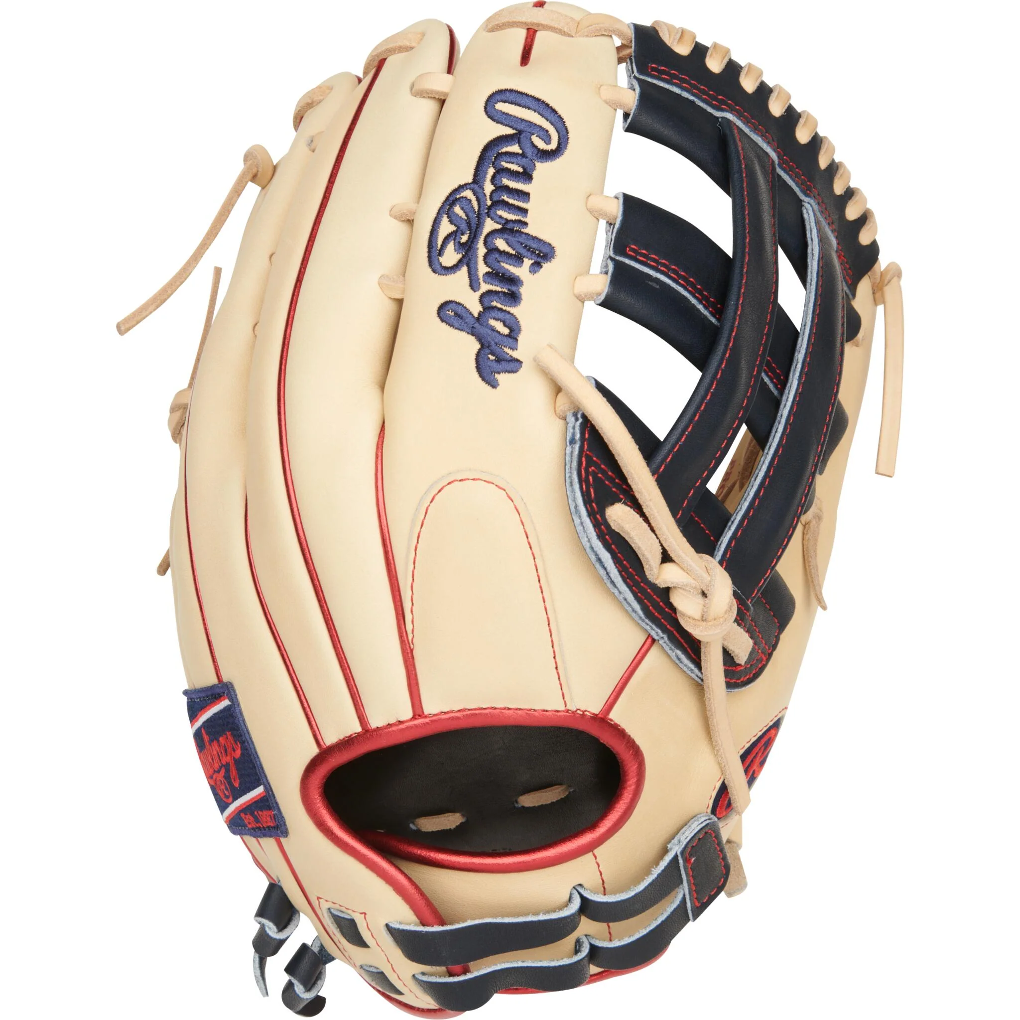 Rawlings Heart Of The Hide 12.75" Softball Glove - Camel/Black/Red - Image 3