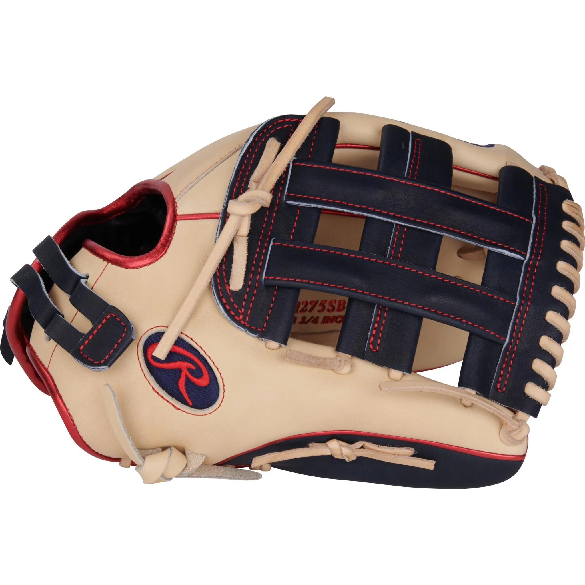 Rawlings Heart Of The Hide 12.75" Softball Glove - Camel/Black/Red - Image 4