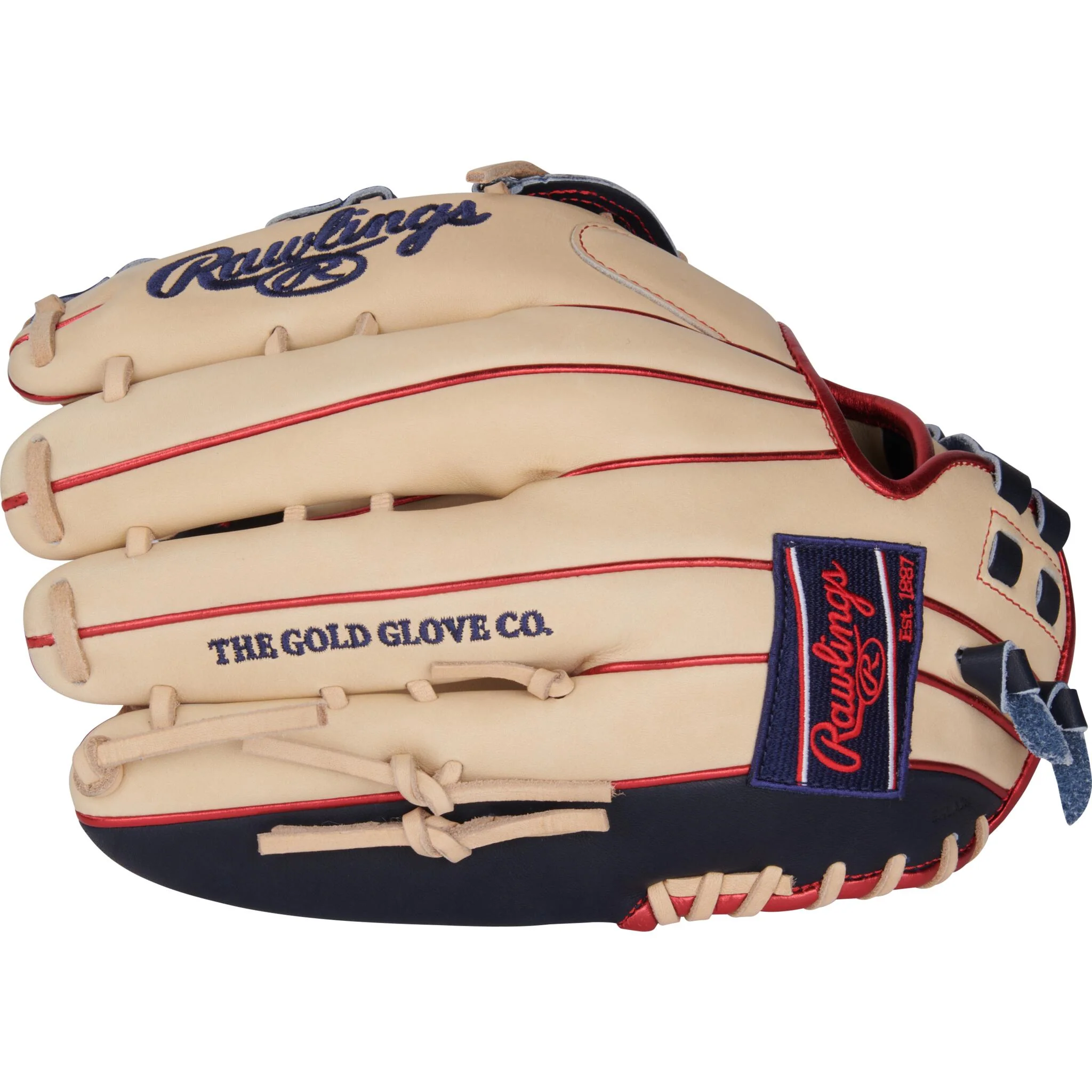 Rawlings Heart Of The Hide 12.75" Softball Glove - Camel/Black/Red - Image 5