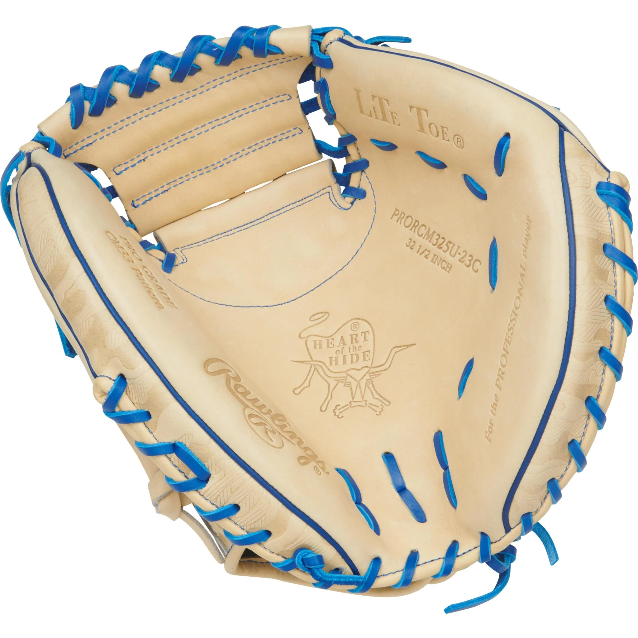 Rawlings Heart of the Hide 32.5" Catcher's Mitt - Camel/Royal - Right Hand Throw - Image 2