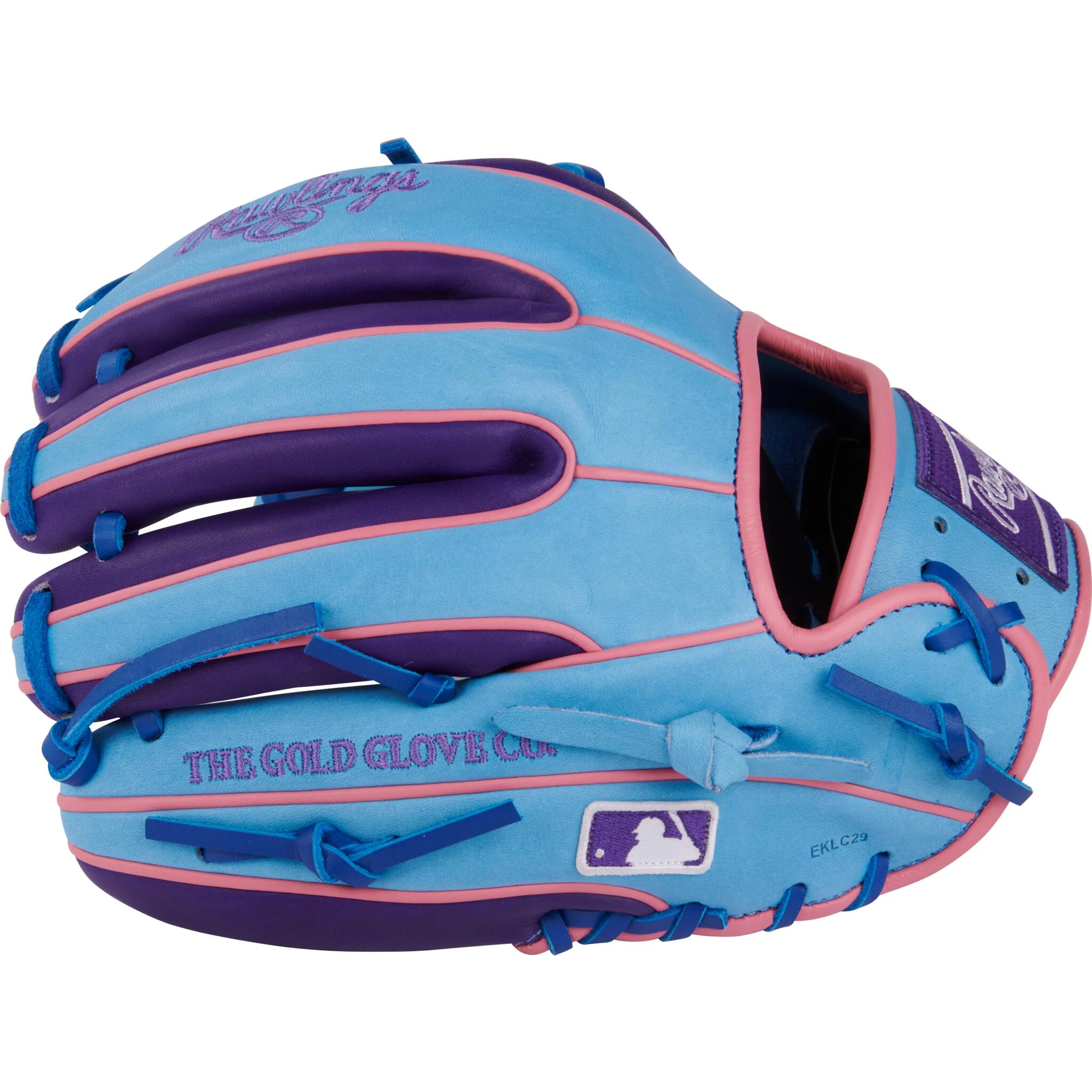 Rawlings Heart Of The Hide ColorSync 9.0 11.5" Baseball Glove - Columbia Blue/Purple (2025) - Image 3