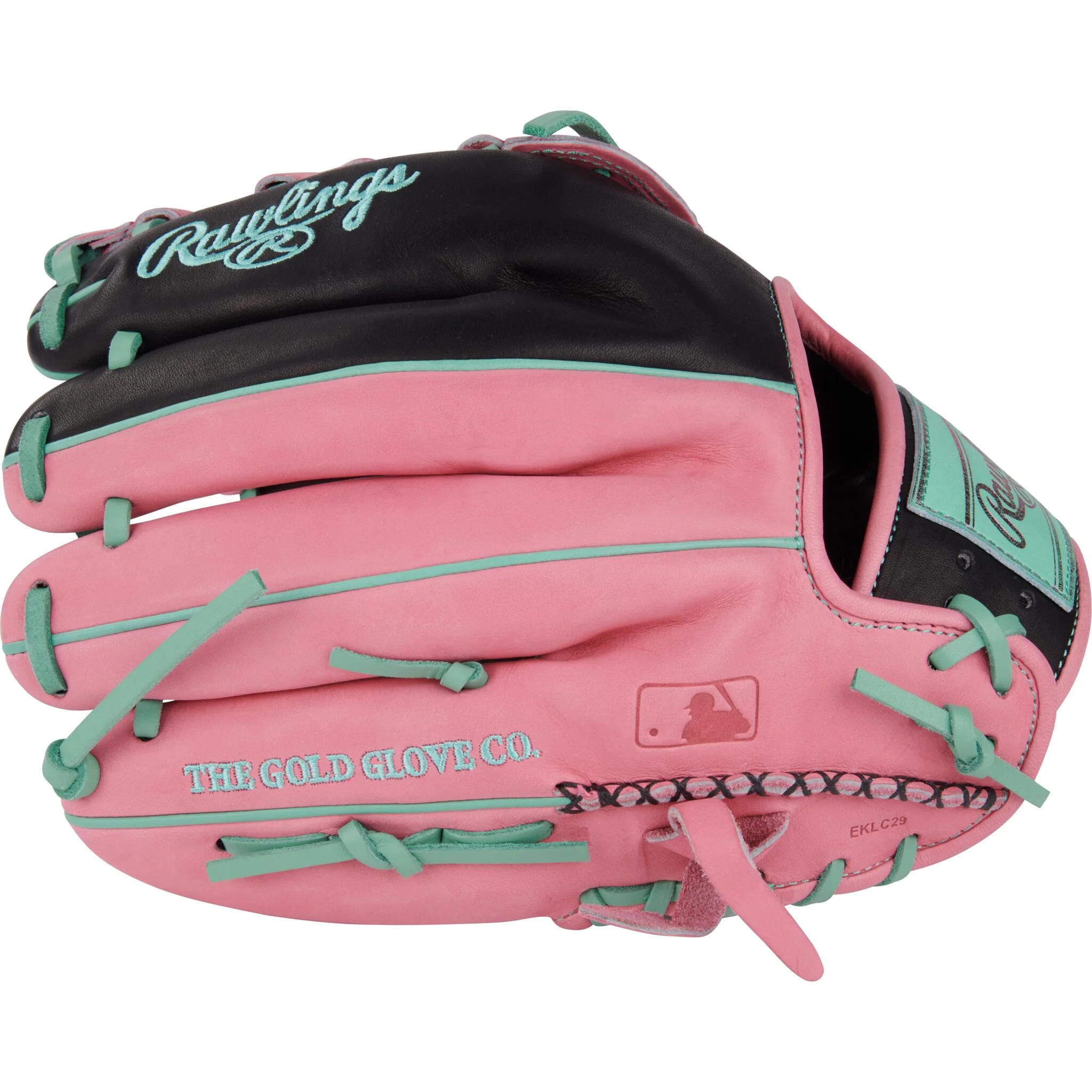 Rawlings Heart of the Hide ColorSync 9.0 12.25" Baseball Glove - Black/Teal/Pink (2025) - Image 3