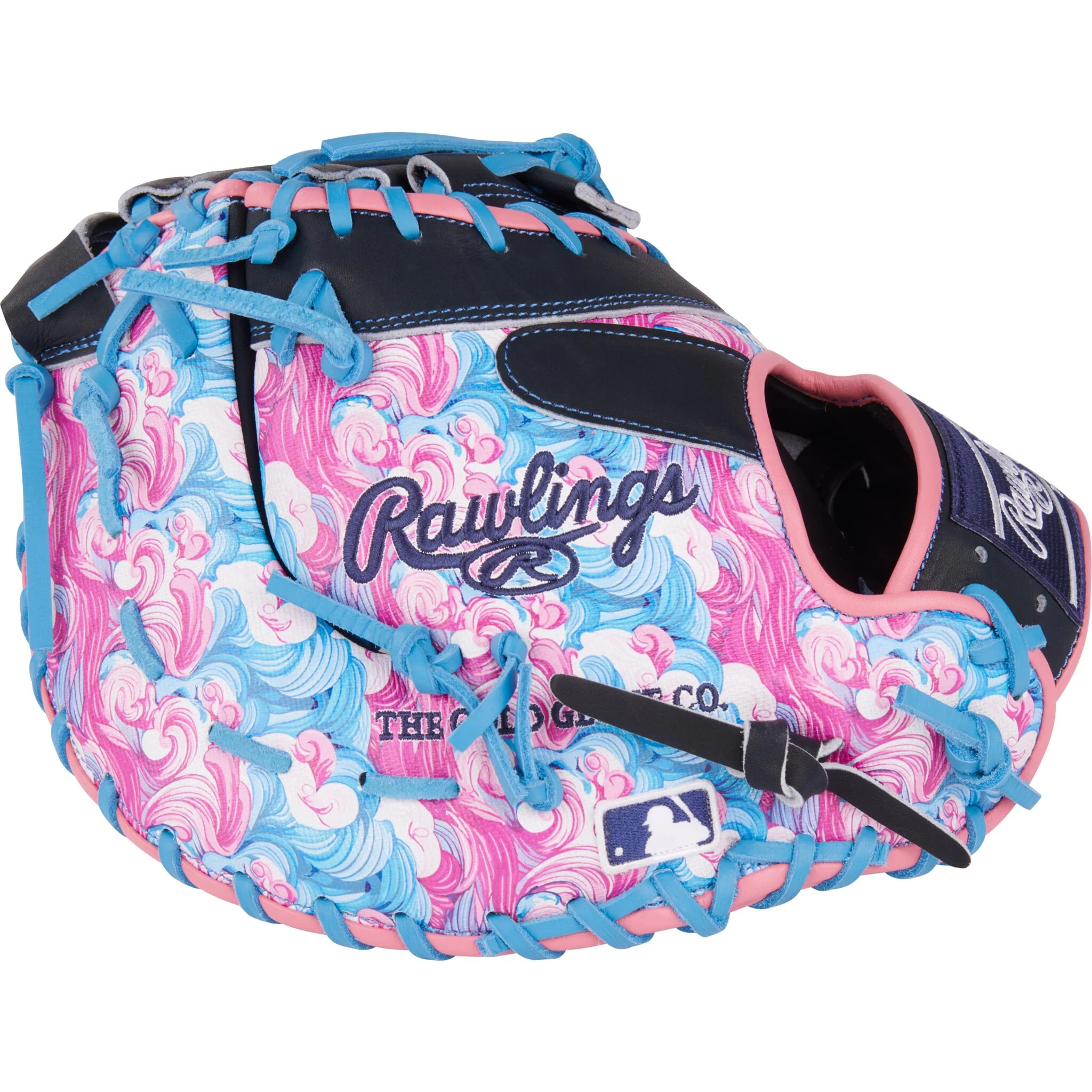 Rawlings Heart of the Hide ColorSync 9.0 13" First Base Mitt - Navy/Swirl (2025) - Image 3