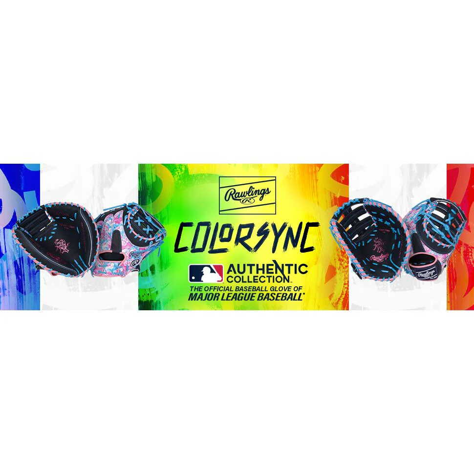 Rawlings Heart Of The Hide ColorSync 9.0 34" Catcher's Mitt (2025) - Navy/Swirl - Image 6