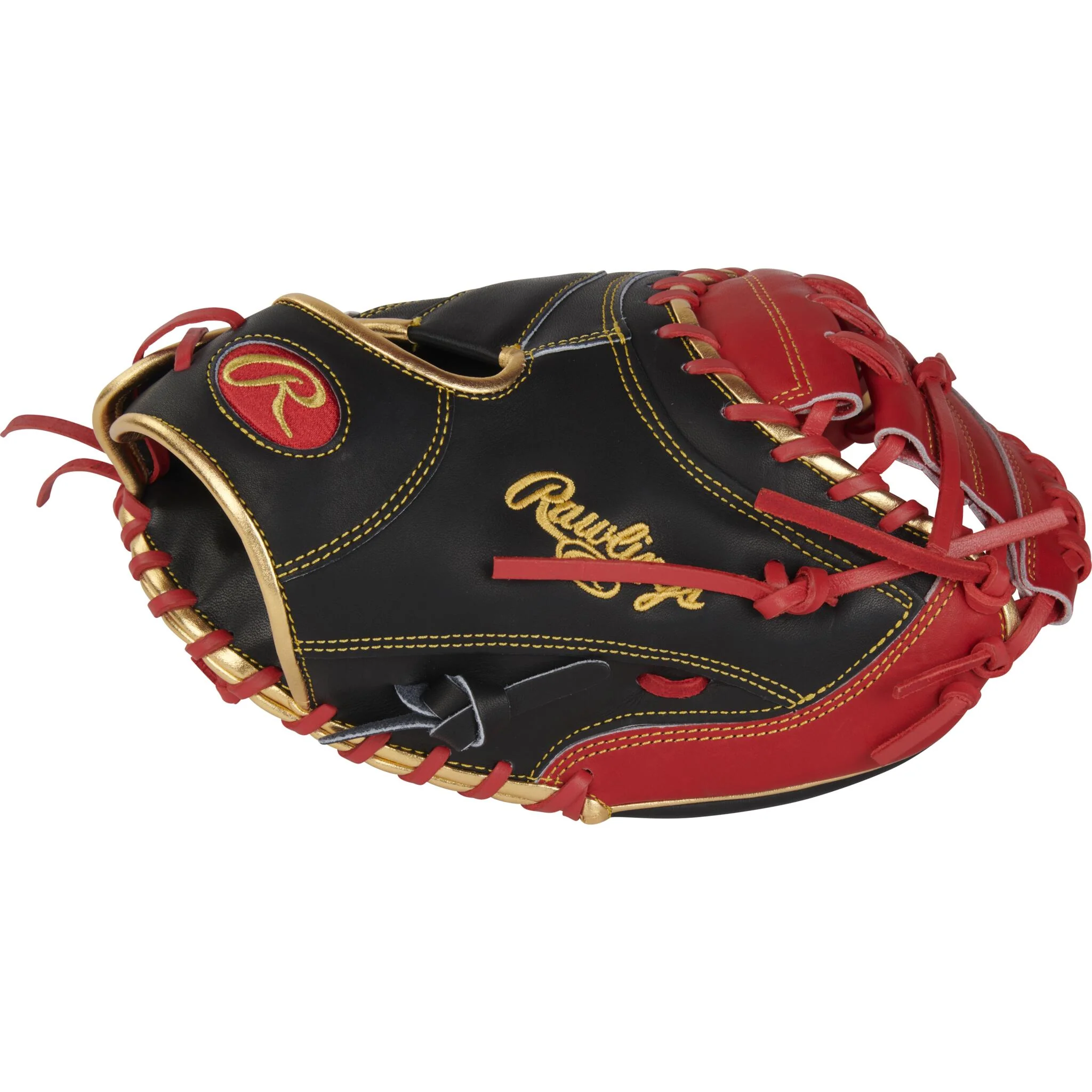 Rawlings Heart Of The Hide Contour 32.5" Catchers Mitt - Scarlet/Black - Image 3