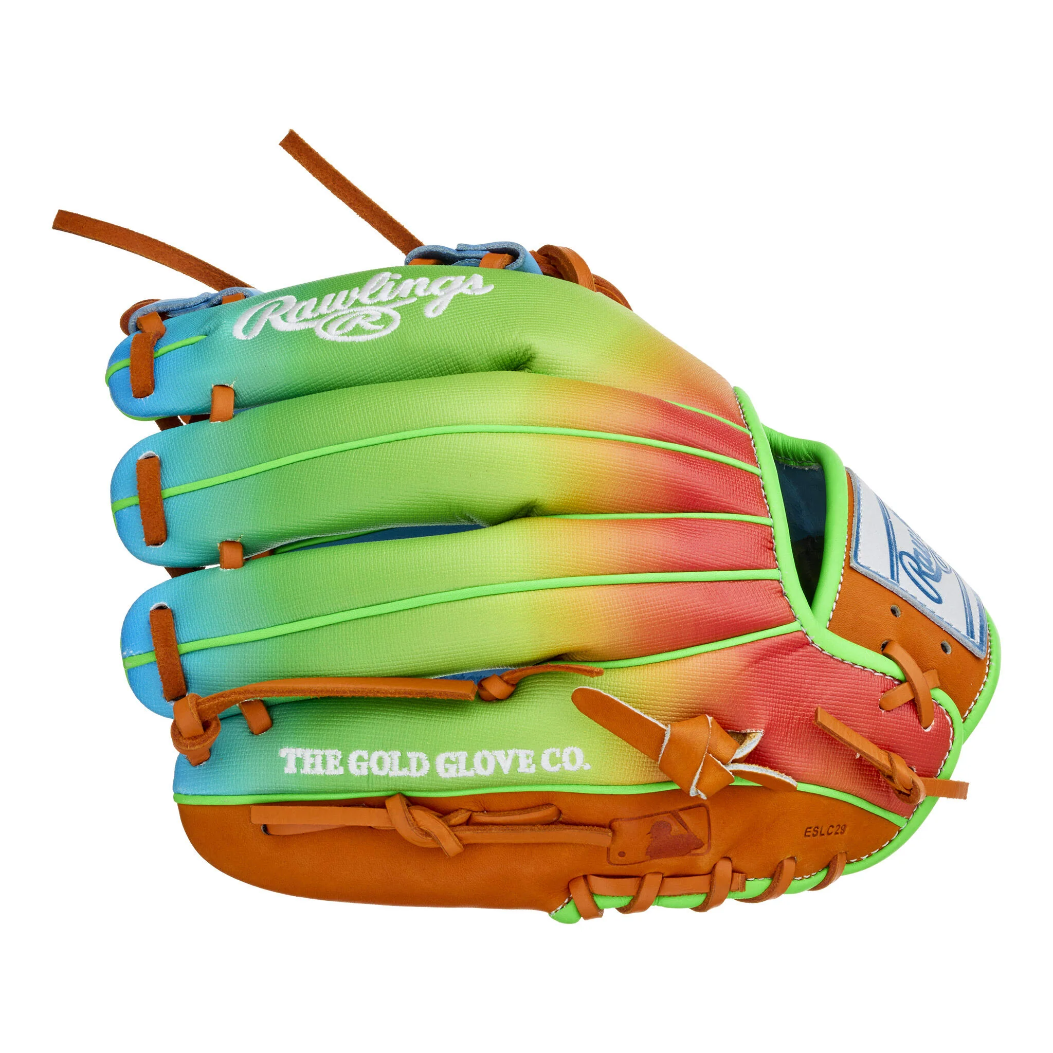 Rawlings Heart of the Hide Funburst Series 11.5" Baseball Glove - Source Exclusive Green/Blue (2025) - Image 5