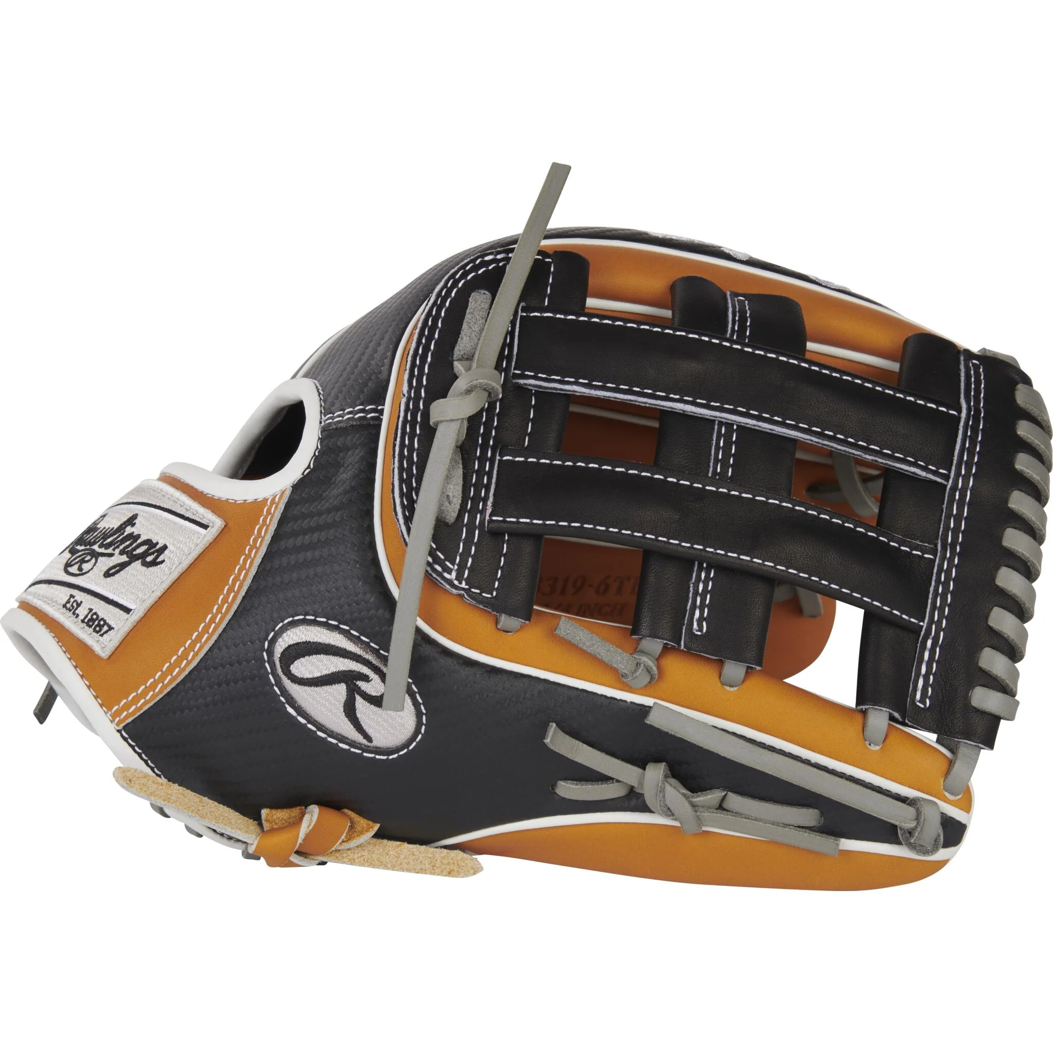 Rawlings Heart Of The Hide Hyper Shell 12.75" Baseball Glove - Black/Tan - Image 3