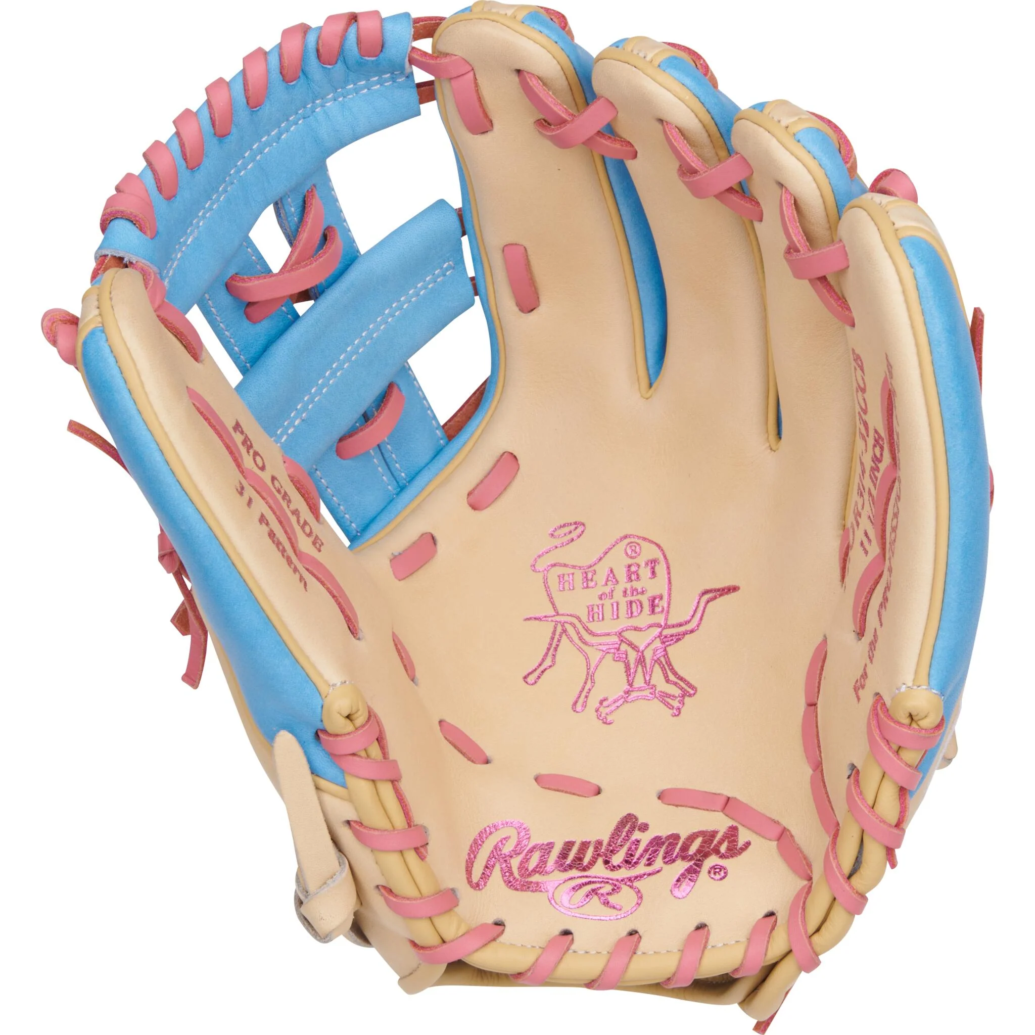 Rawlings Heart Of The Hide Series 11.5" Baseball Glove - Camel/Columbia Blue - Right Hand Throw
