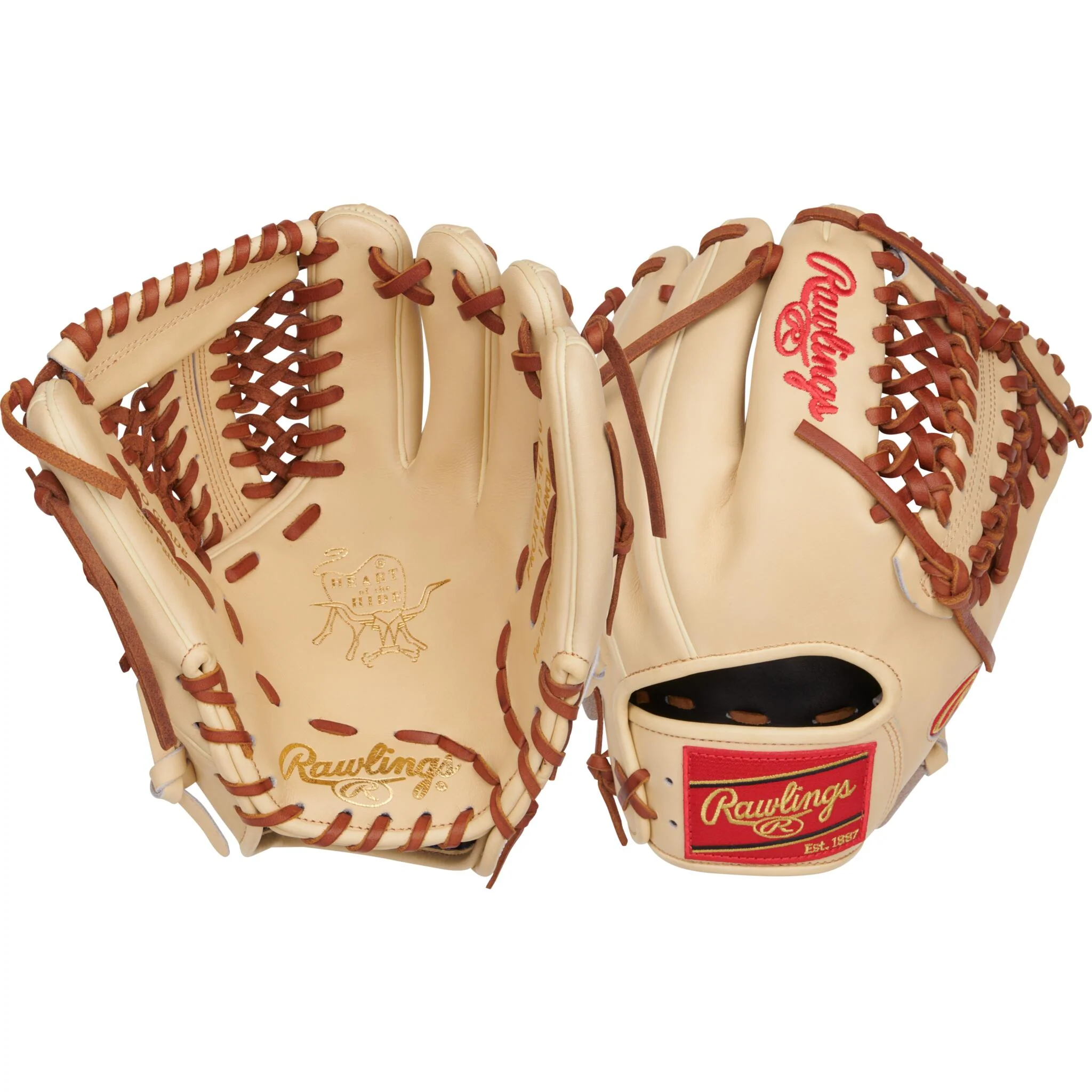 Rawlings Heart Of The Hide Series 11.75" Baseball Glove - Camel - Image 3