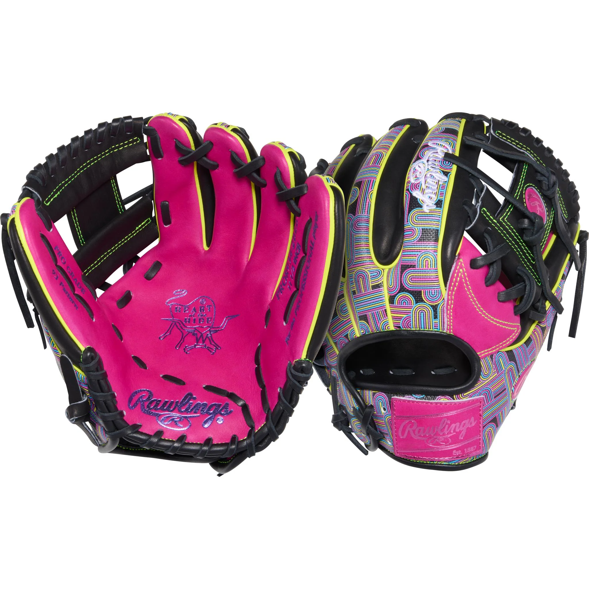 Rawlings Heart of the Hide Colour Sync 10 Berry Pattern 11.5" Baseball Glove (2026) - Right Hand Throw - Image 5