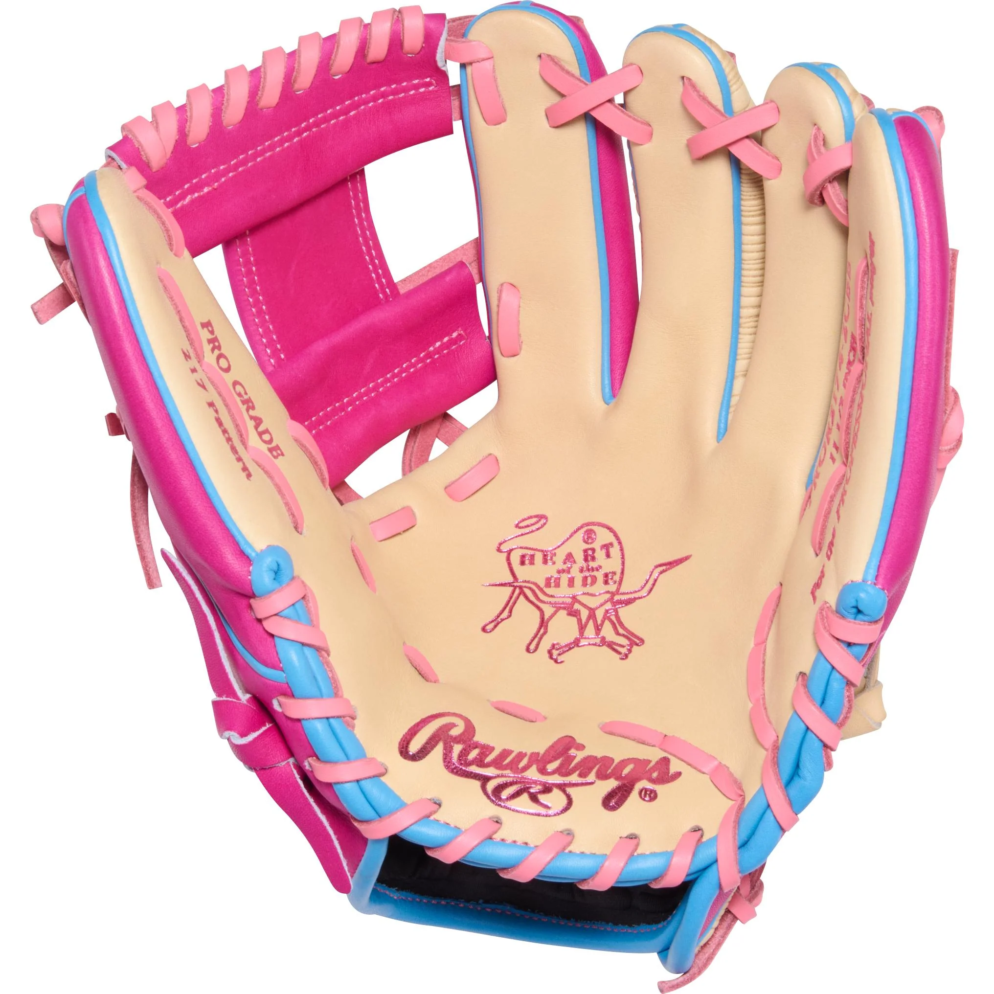 Rawlings Heart of the Hide Colour Sync 10 Woodgrain Pink 11.5" Baseball Glove (2026) - Right Hand Throw - Image 2