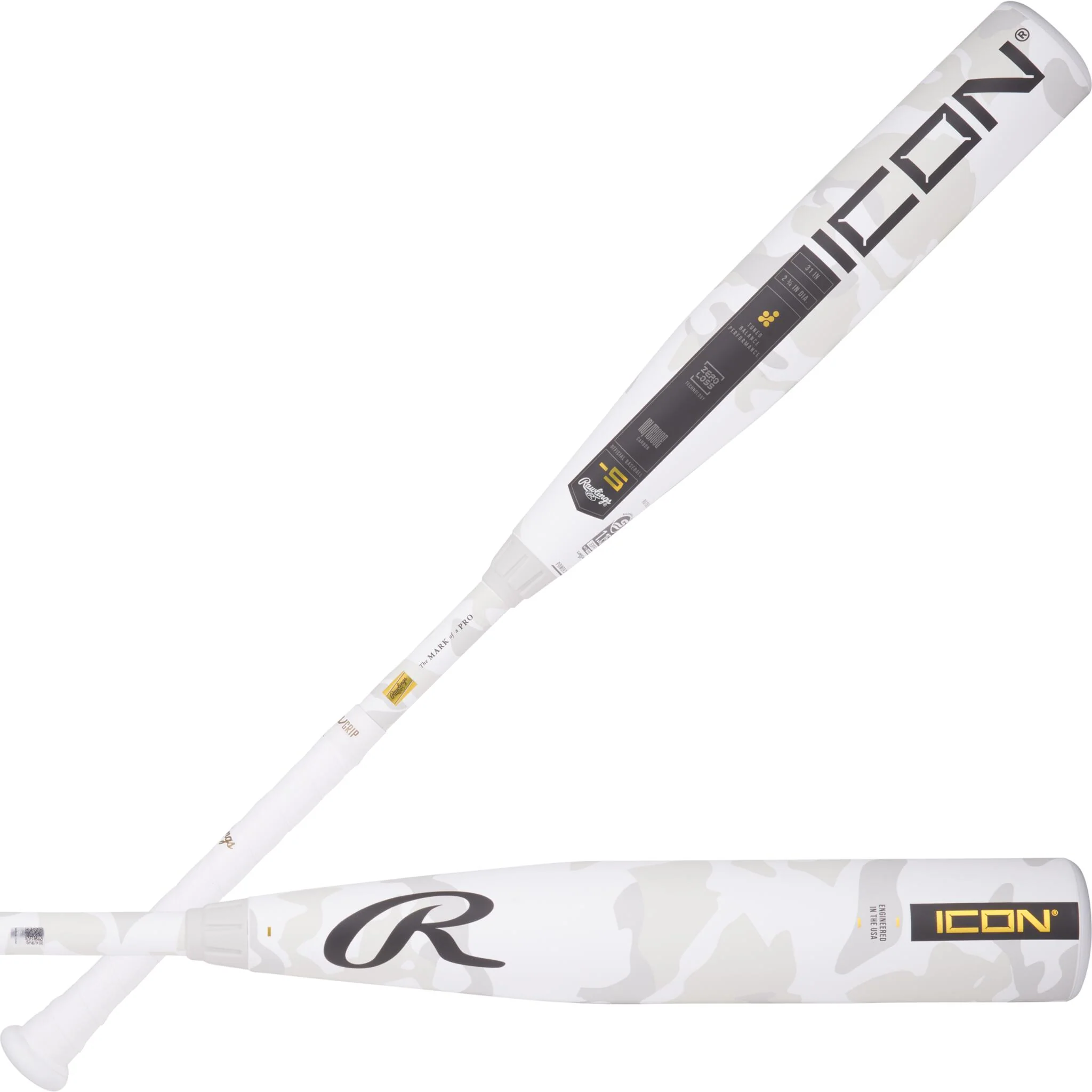 Rawlings Icon 2 3/4" Barrel (-5) Youth Baseball Bat (2025) - USSSA