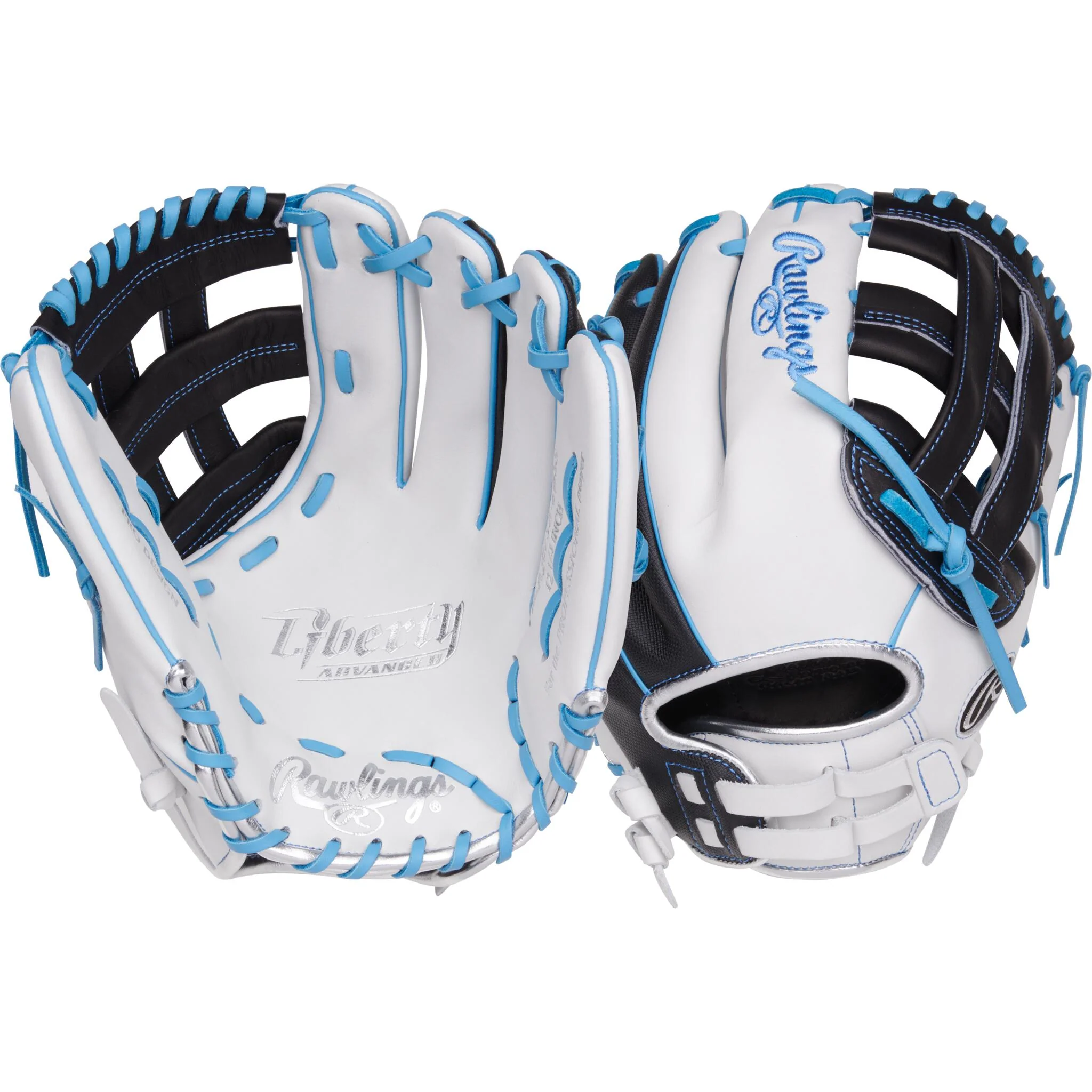 Rawlings Liberty Advanced 12.25" Fastpitch Softball Glove - White/Navy - Right Hand Throw - Image 3