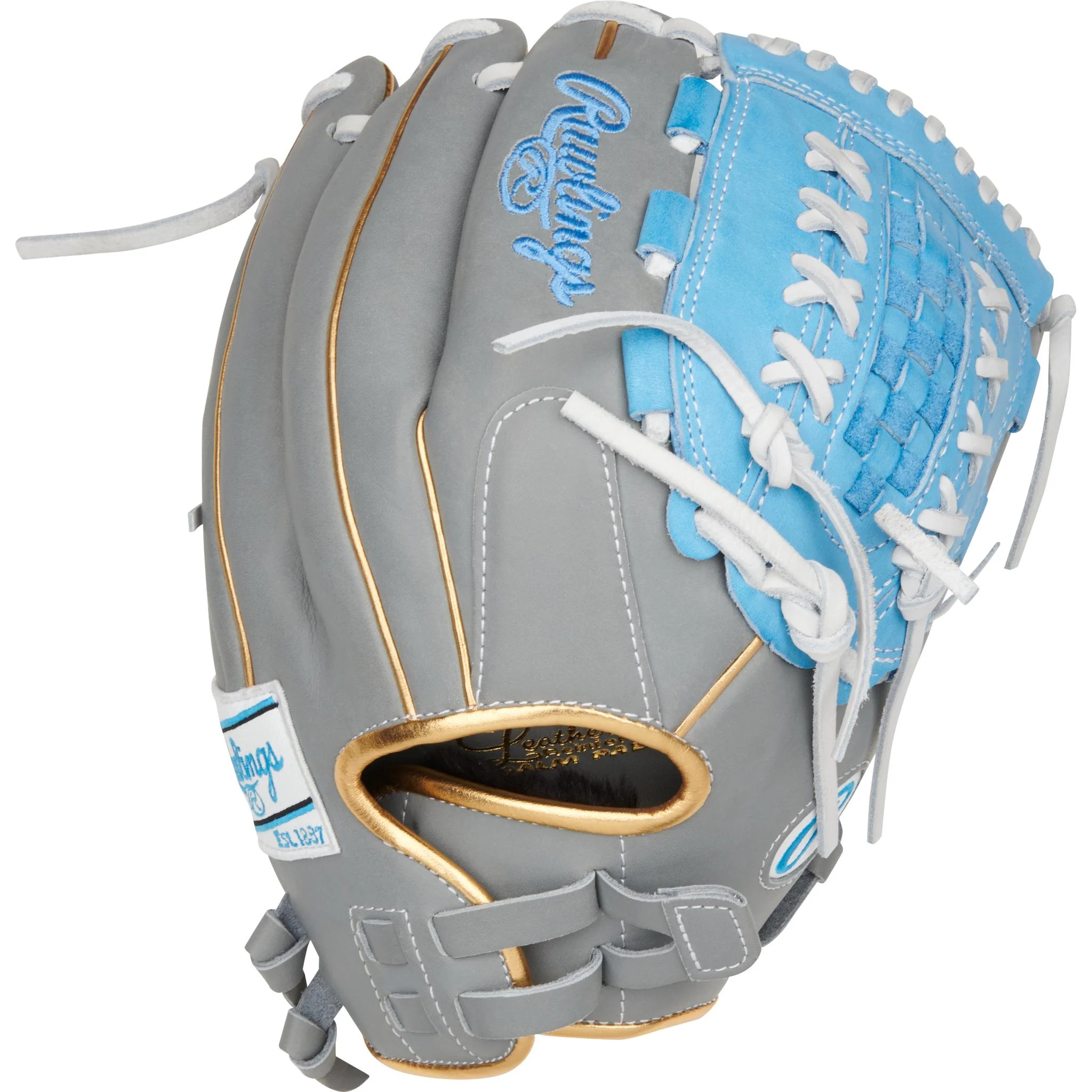 Rawlings Liberty Advanced 12.5" Fastpitch Softball Glove (2026) - Grey/Carolina Blue