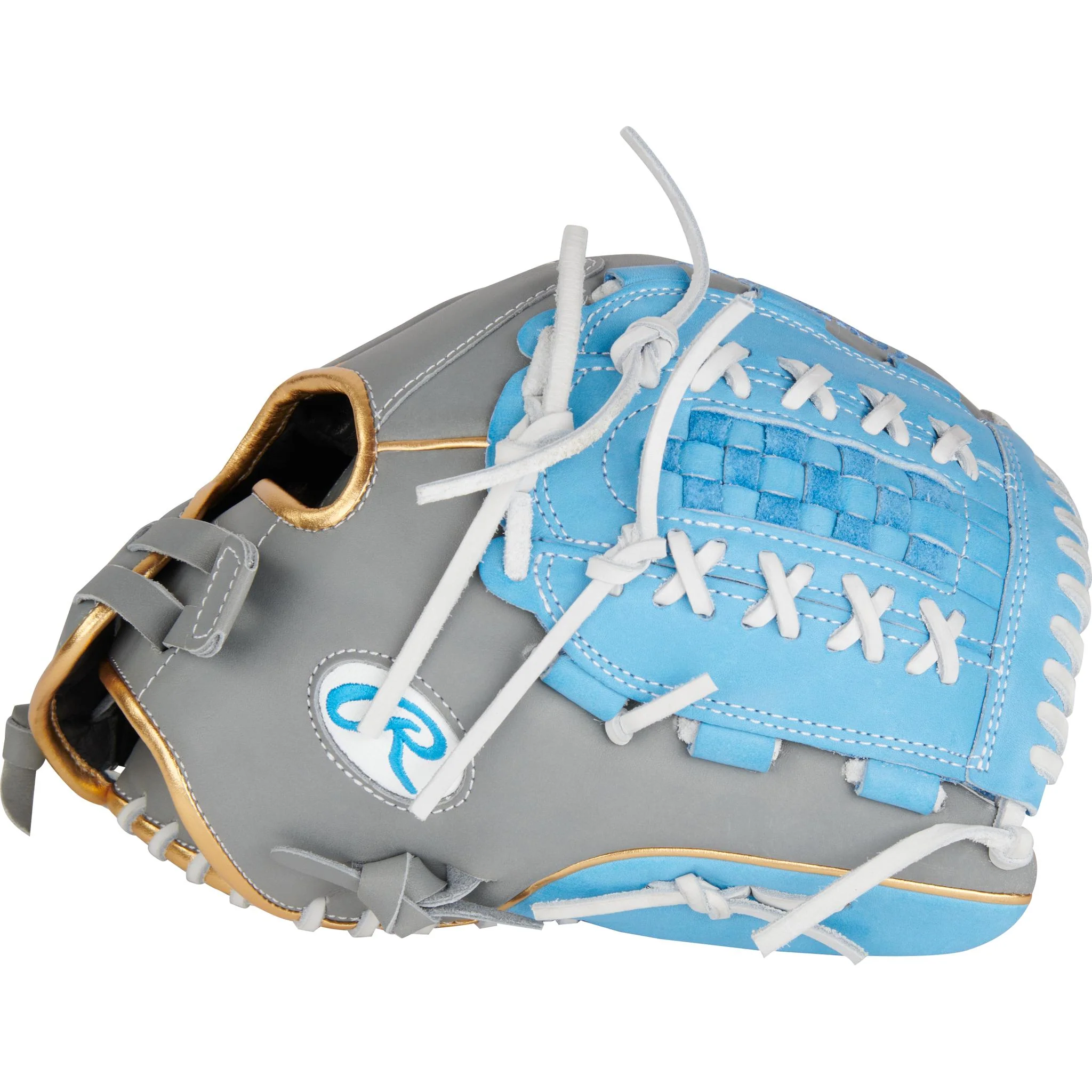 Rawlings Liberty Advanced 12.5" Fastpitch Softball Glove (2026) - Grey/Carolina Blue - Image 3
