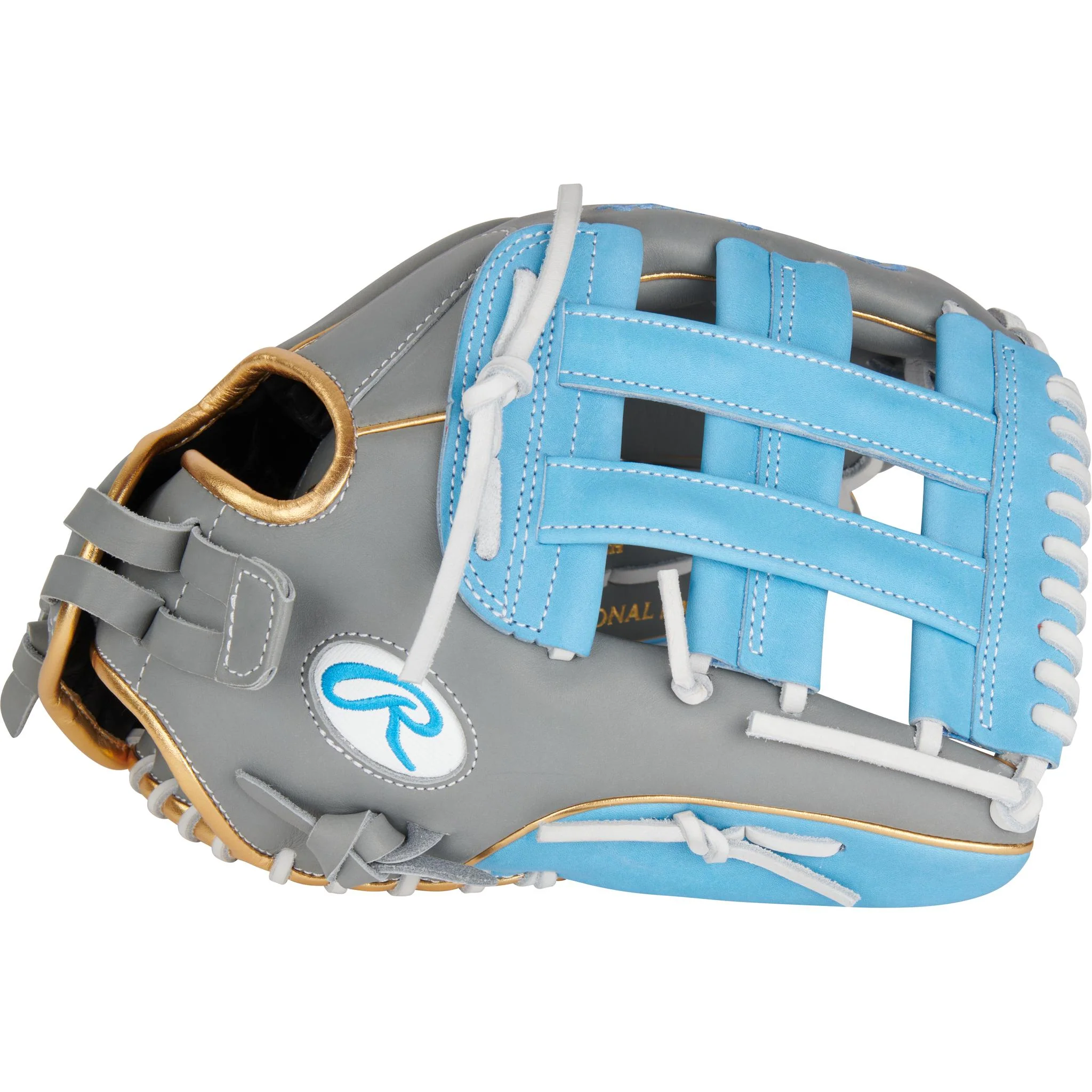 Rawlings Liberty Advanced 12.75" Fastpitch Softball Glove (2026) - Grey/Carolina Blue - Image 3