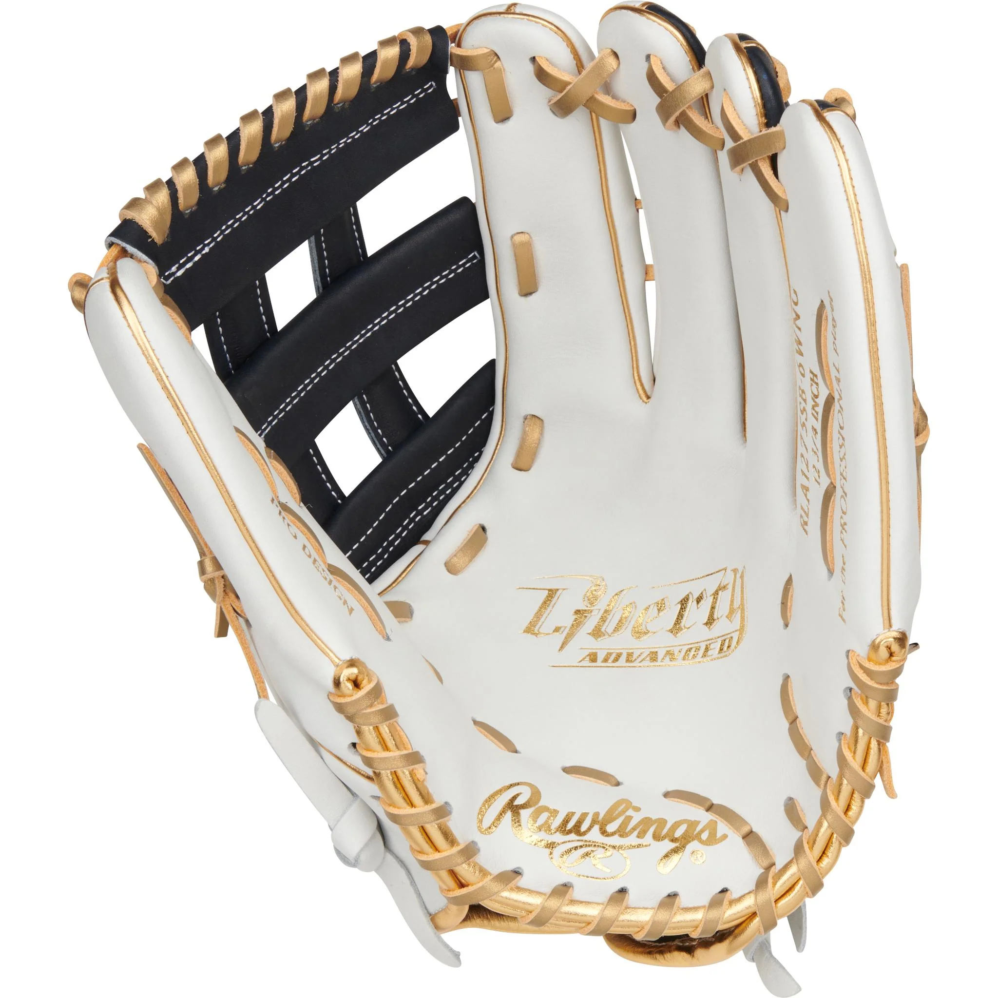 Rawlings Liberty Advanced 12.75" Fastpitch Softball Glove (2026) - White/Navy - Image 2