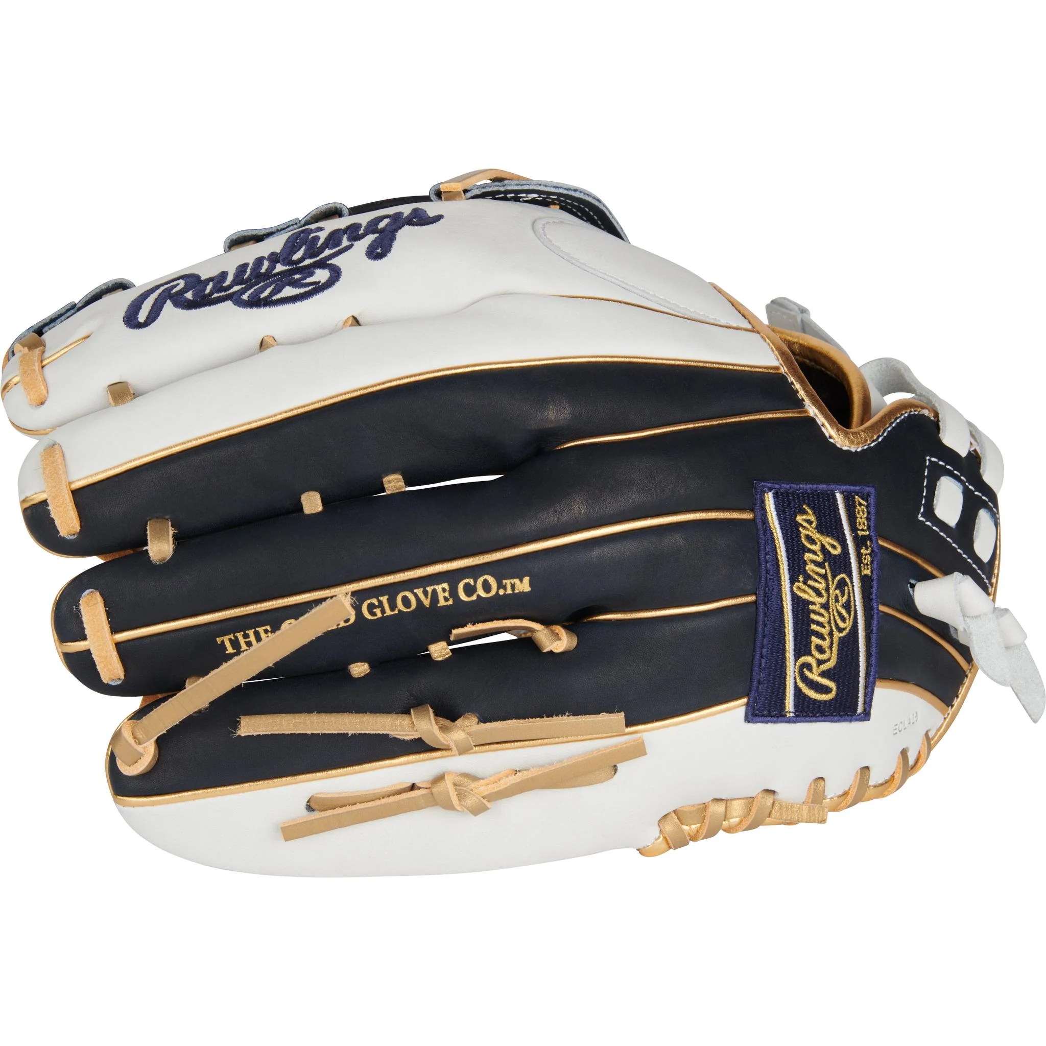 Rawlings Liberty Advanced 12.75" Fastpitch Softball Glove (2026) - White/Navy - Image 4