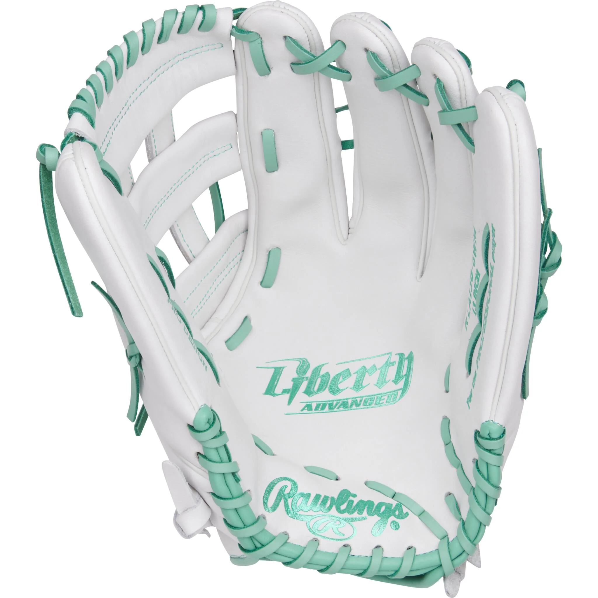 Rawlings Liberty Advanced 13" Fastpitch Softball Glove - White/Mint - Image 2