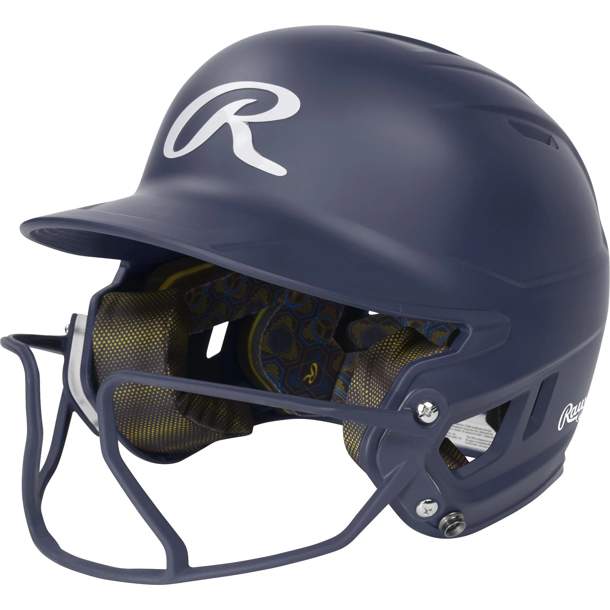 Rawlings Mach Hi-Viz Senior Batting Helmet With Hi-Viz Face Guard - Image 25