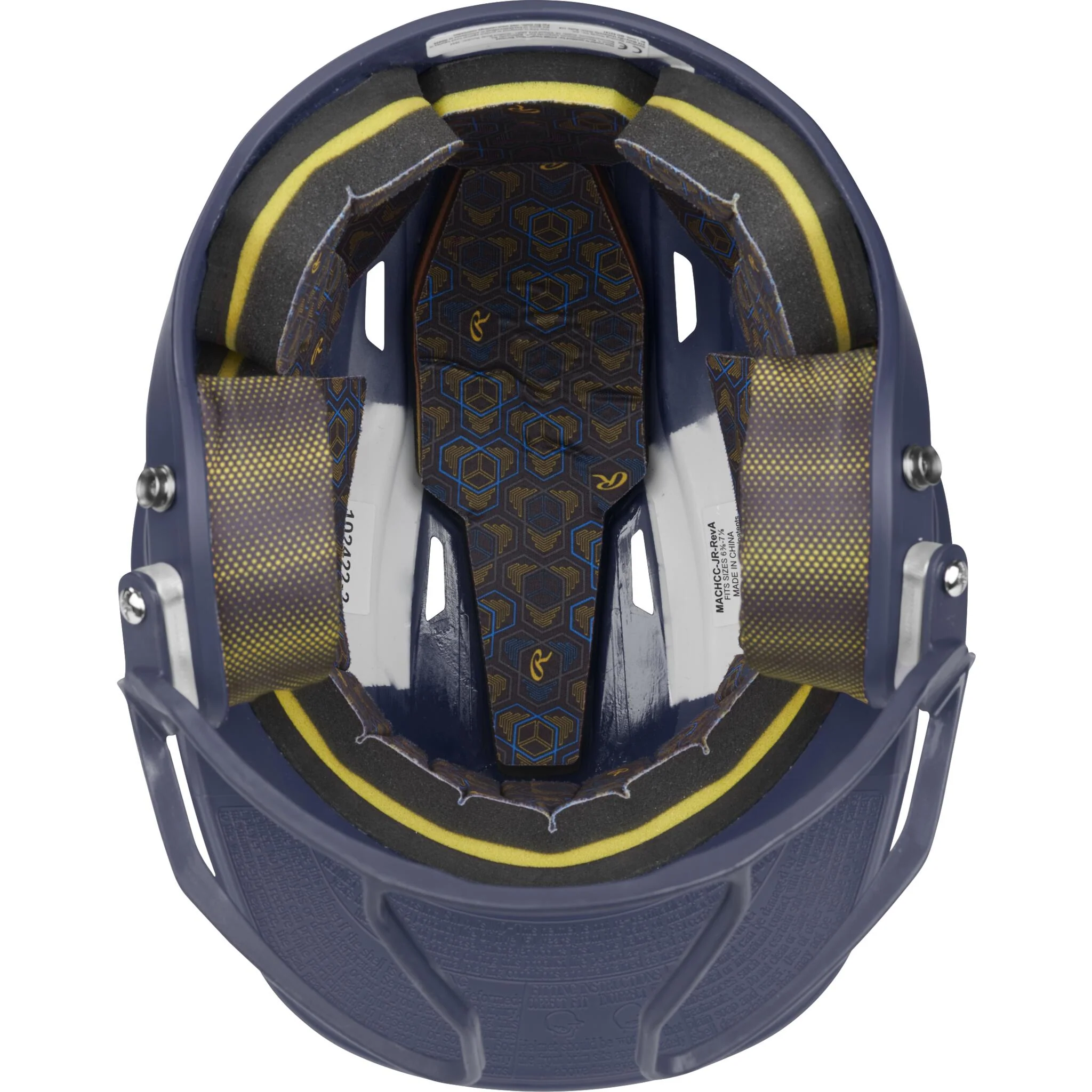 Rawlings Mach Hi-Viz Senior Batting Helmet With Hi-Viz Face Guard - Image 27