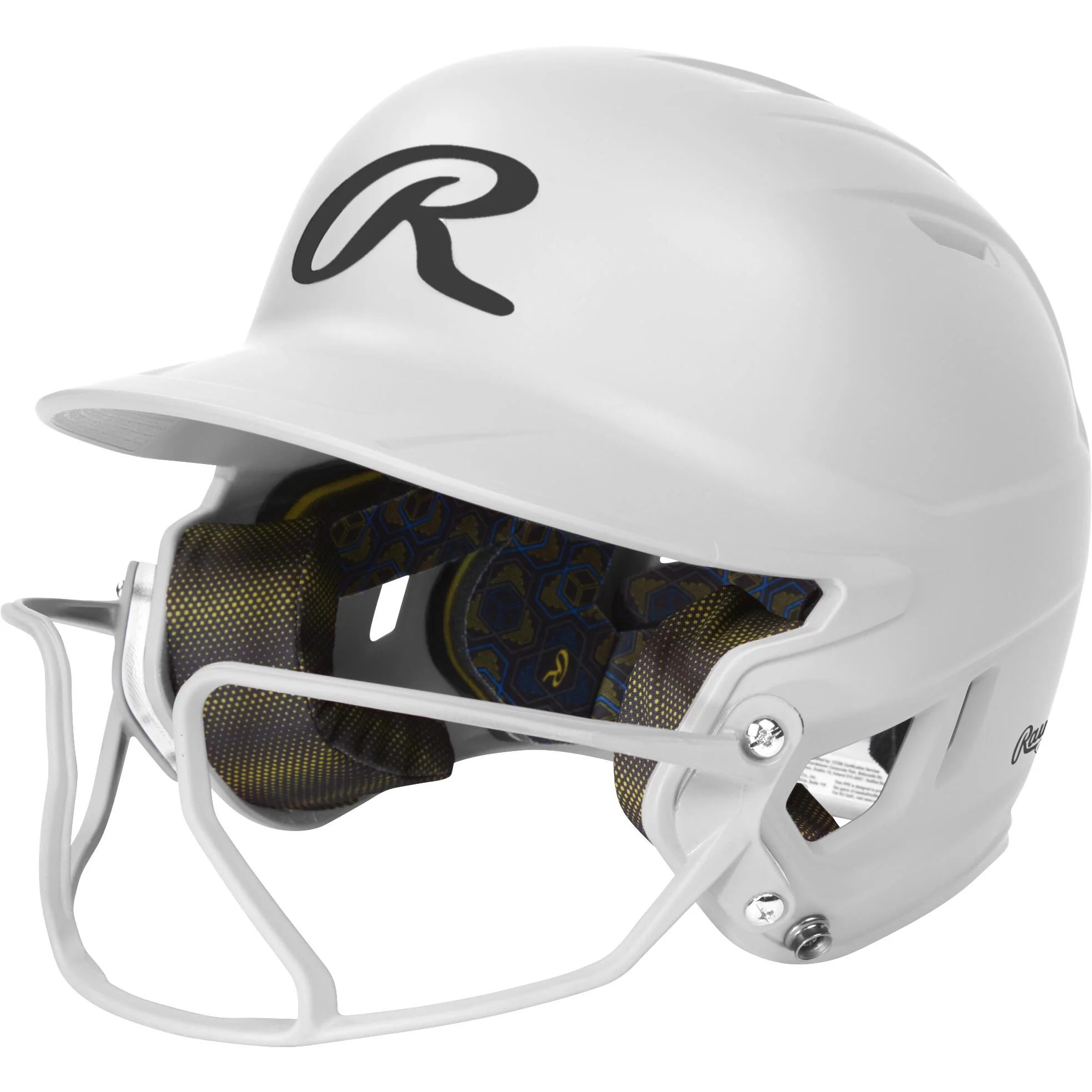 Rawlings Mach Hi-Viz Senior Batting Helmet With Hi-Viz Face Guard - Image 32