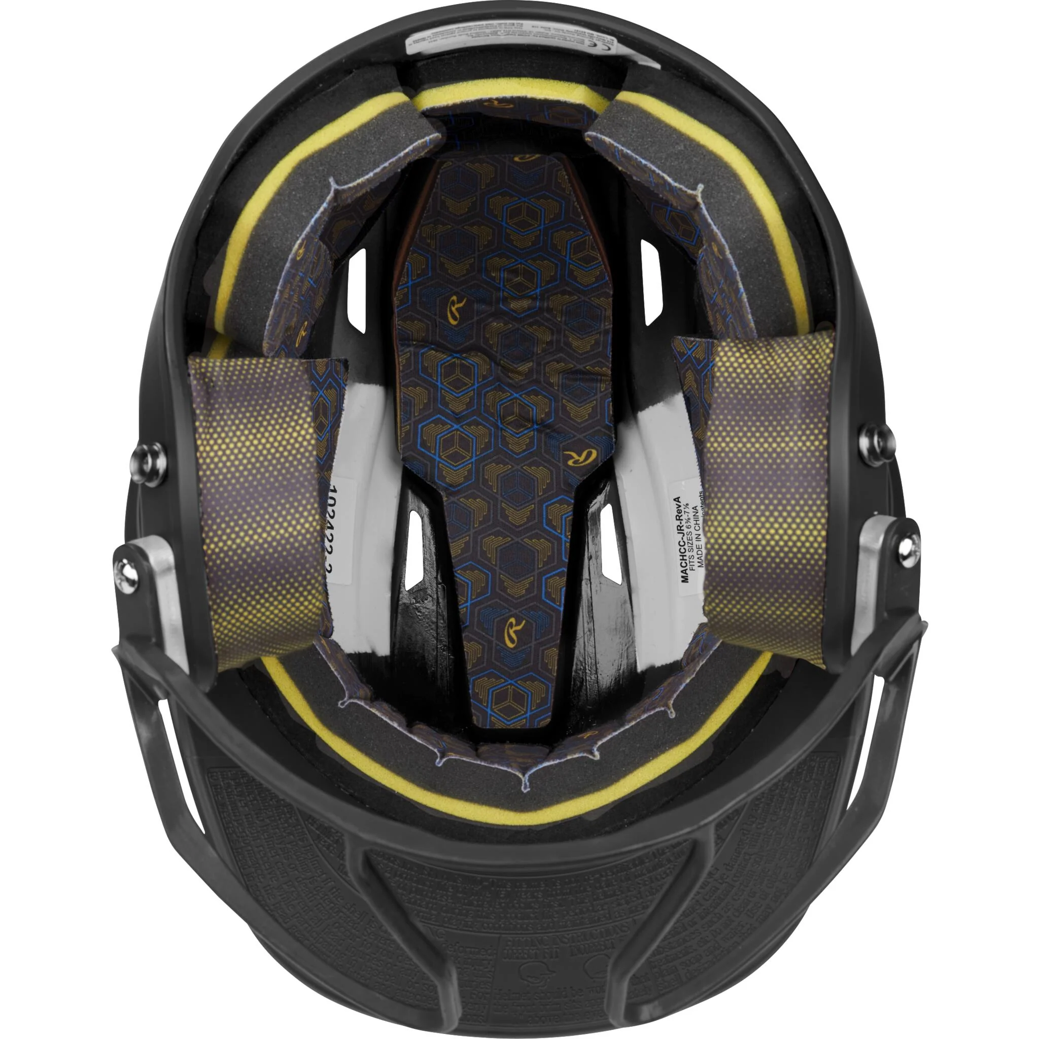 Rawlings Mach Hi-Viz Senior Batting Helmet With Hi-Viz Face Guard - Image 7