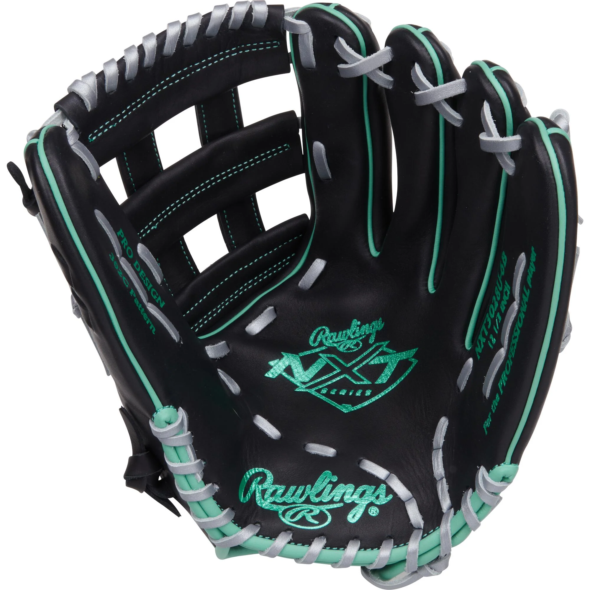 Rawlings NXT Series 12.5" Baseball Glove - Black/Mint - Image 2