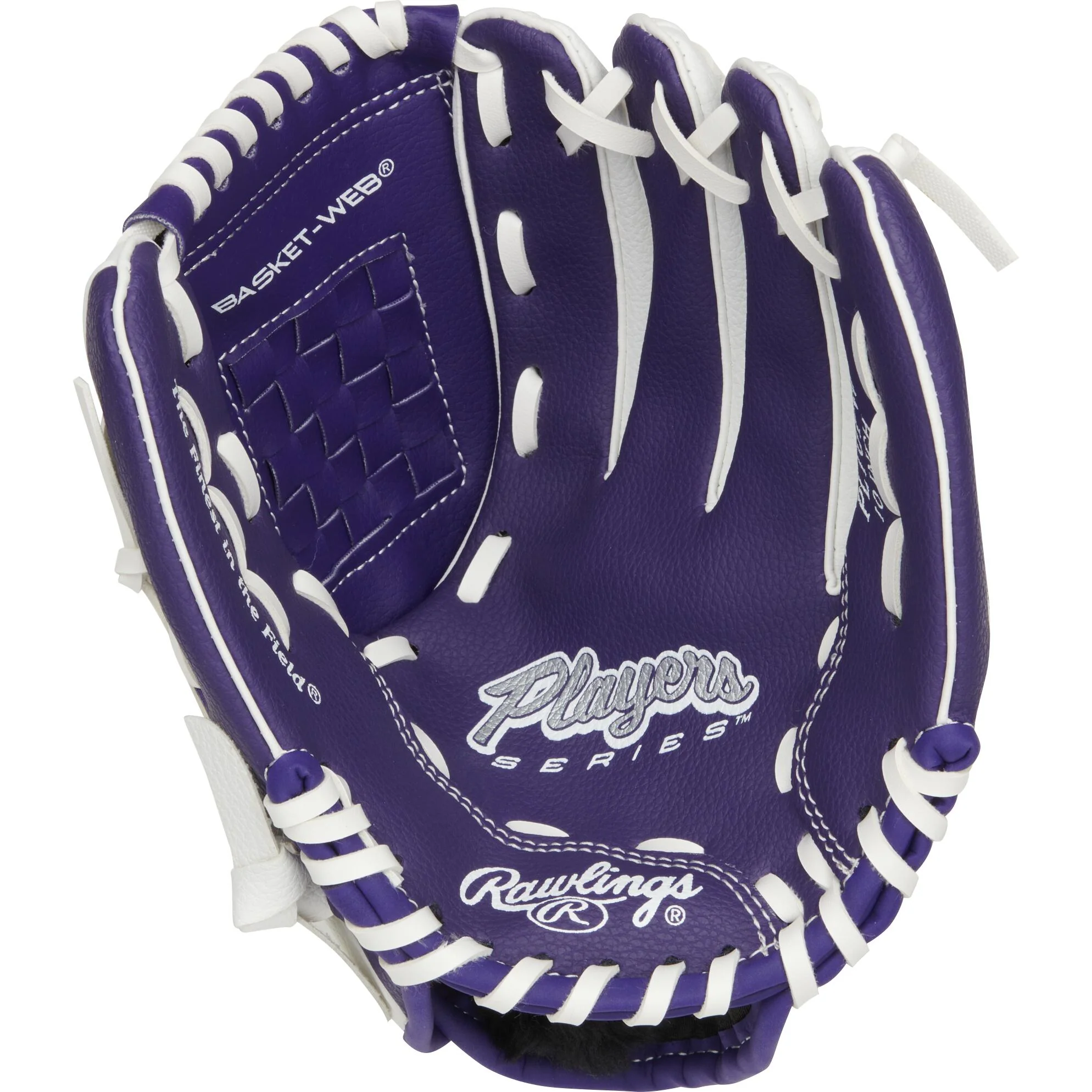Rawlings Player Series 10" Youth Baseball Glove - Purple/White - Image 2