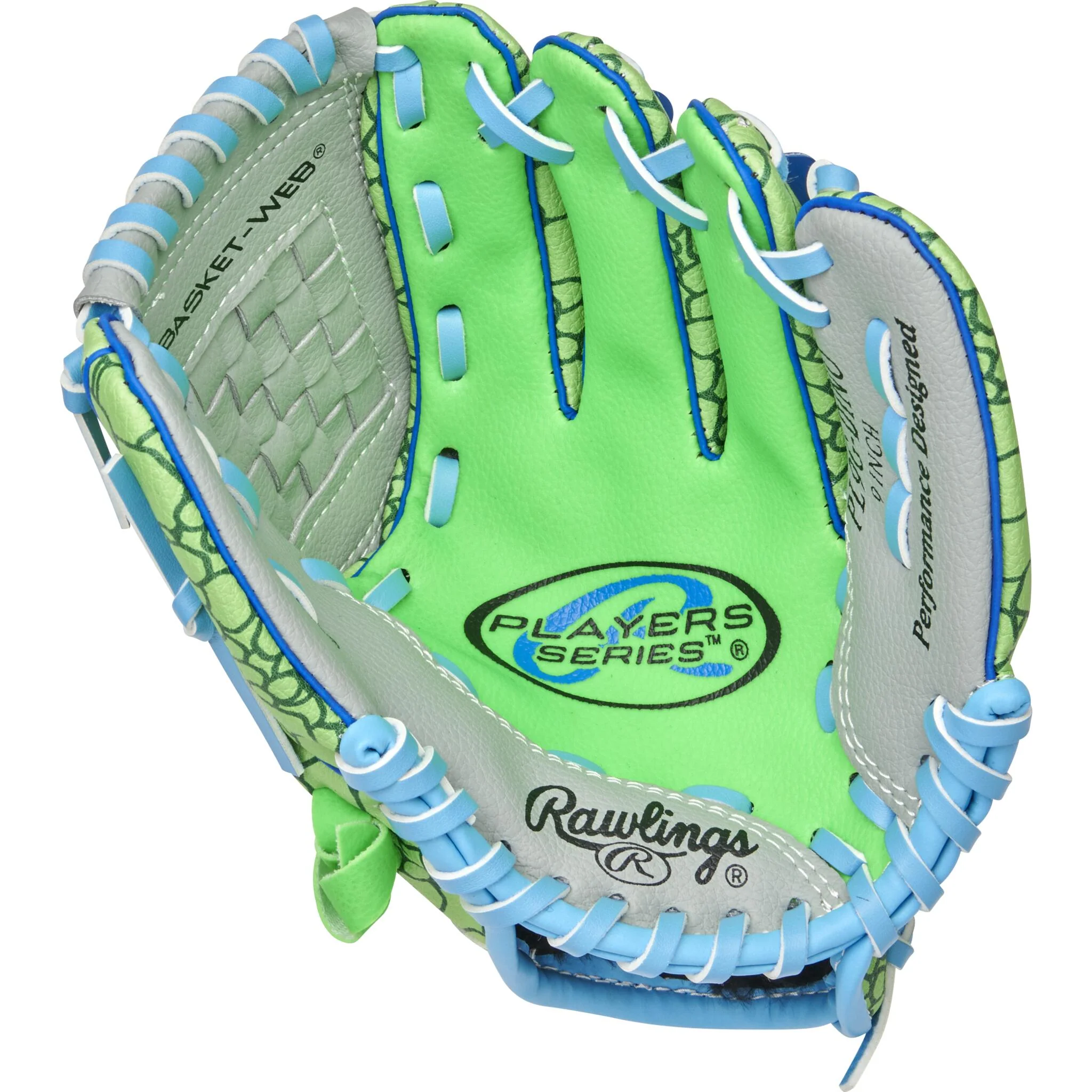 Rawlings Players Series 9" Youth Baseball Glove - Dino Blue - Image 2