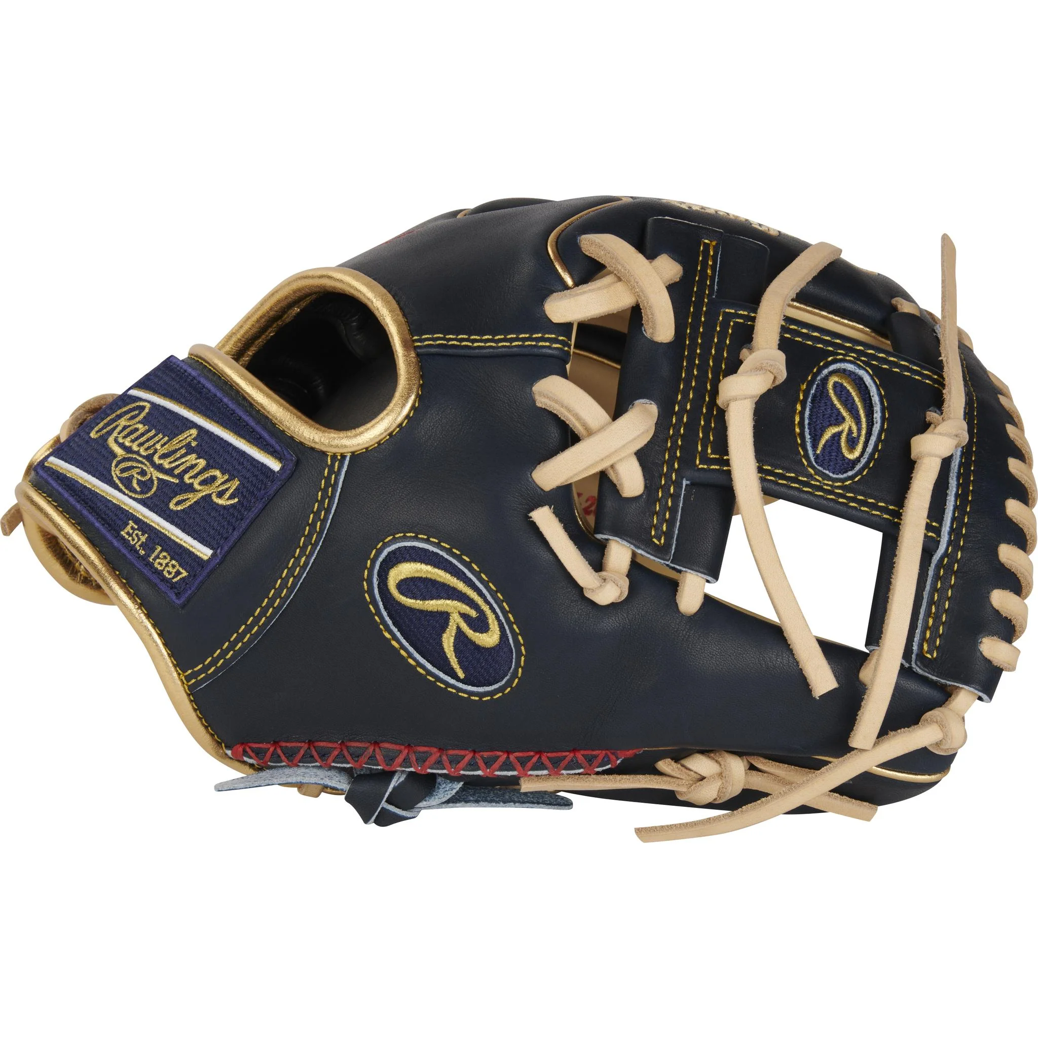 Rawlings Pro Preferred 11.5" Baseball Glove - Camel/Navy - Right Hand Throw - Image 5