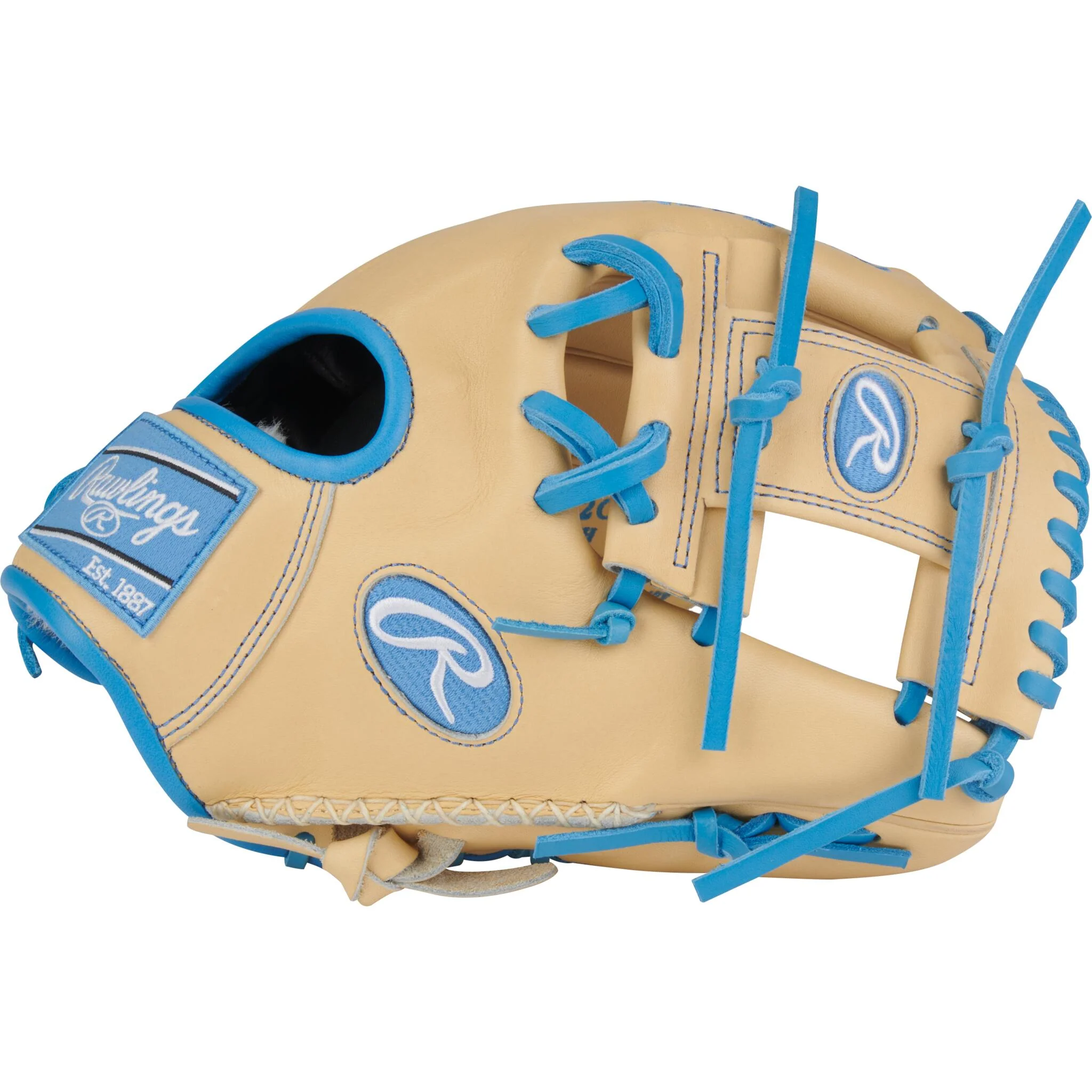 Rawlings Pro Preferred 11.5" Baseball Glove - Camel/Columbia Blue - Right Hand Throw - Image 3