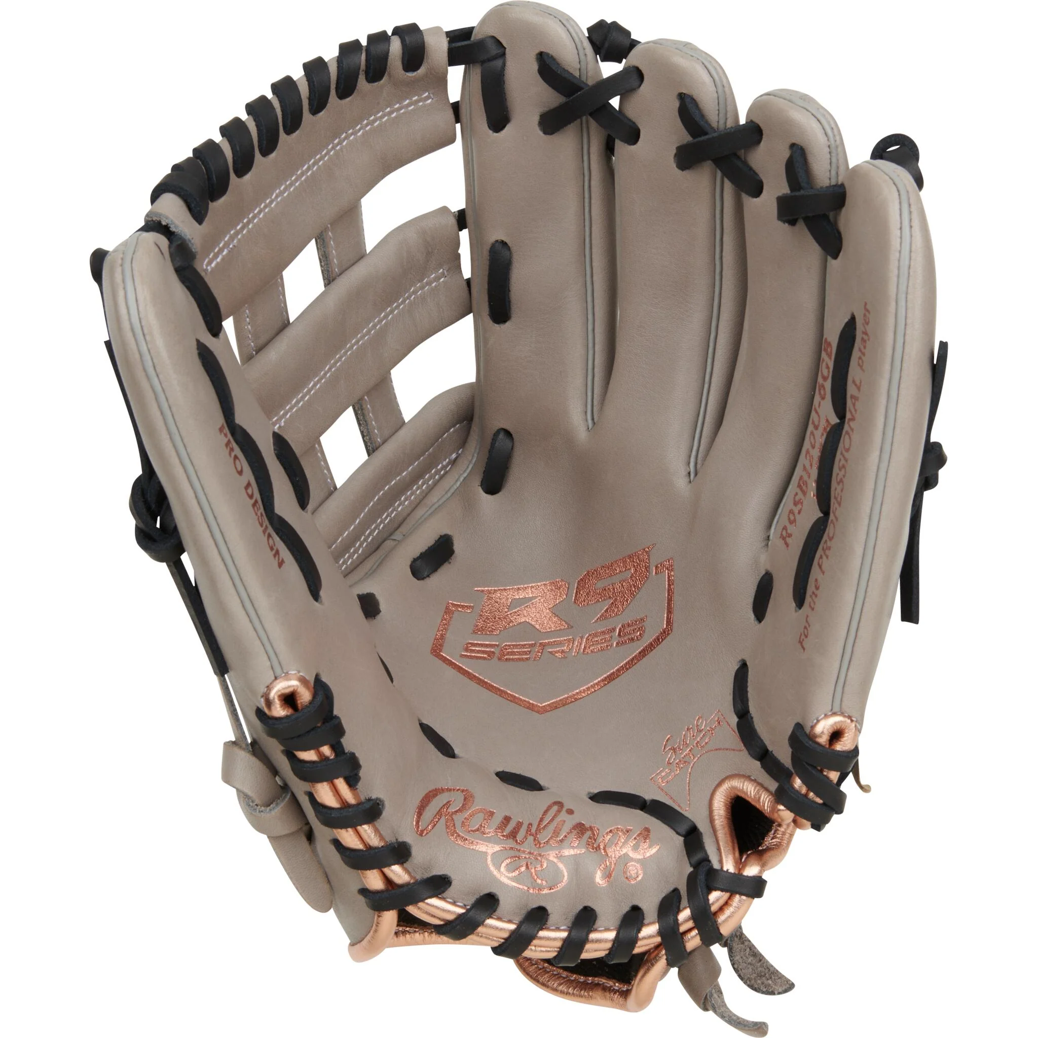 Rawlings R9 Contour 12" Fastpitch Softball Glove - Grey - Image 2