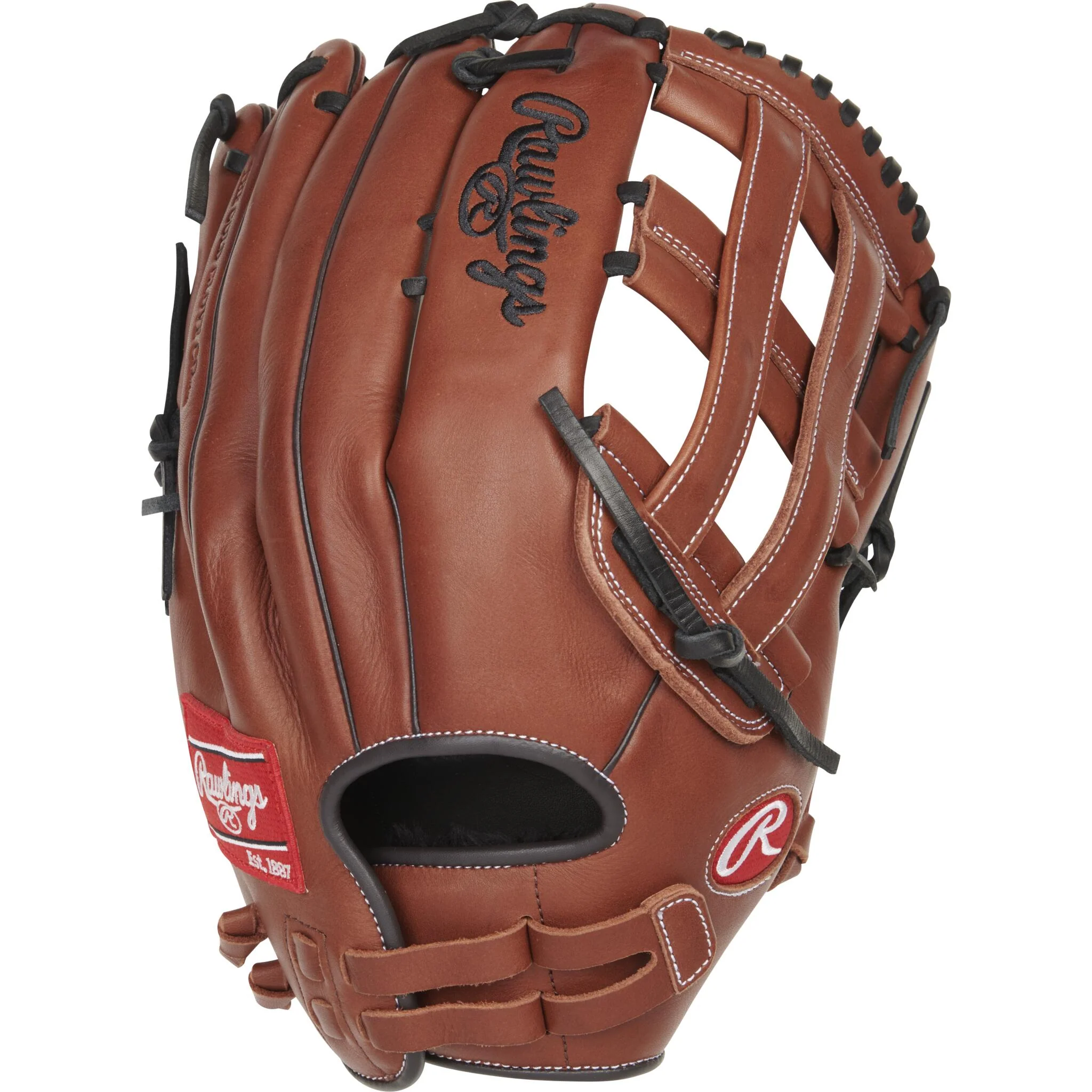Rawlings R9 Series 13" Slo-Pitch Softball Glove - Dark Sherry