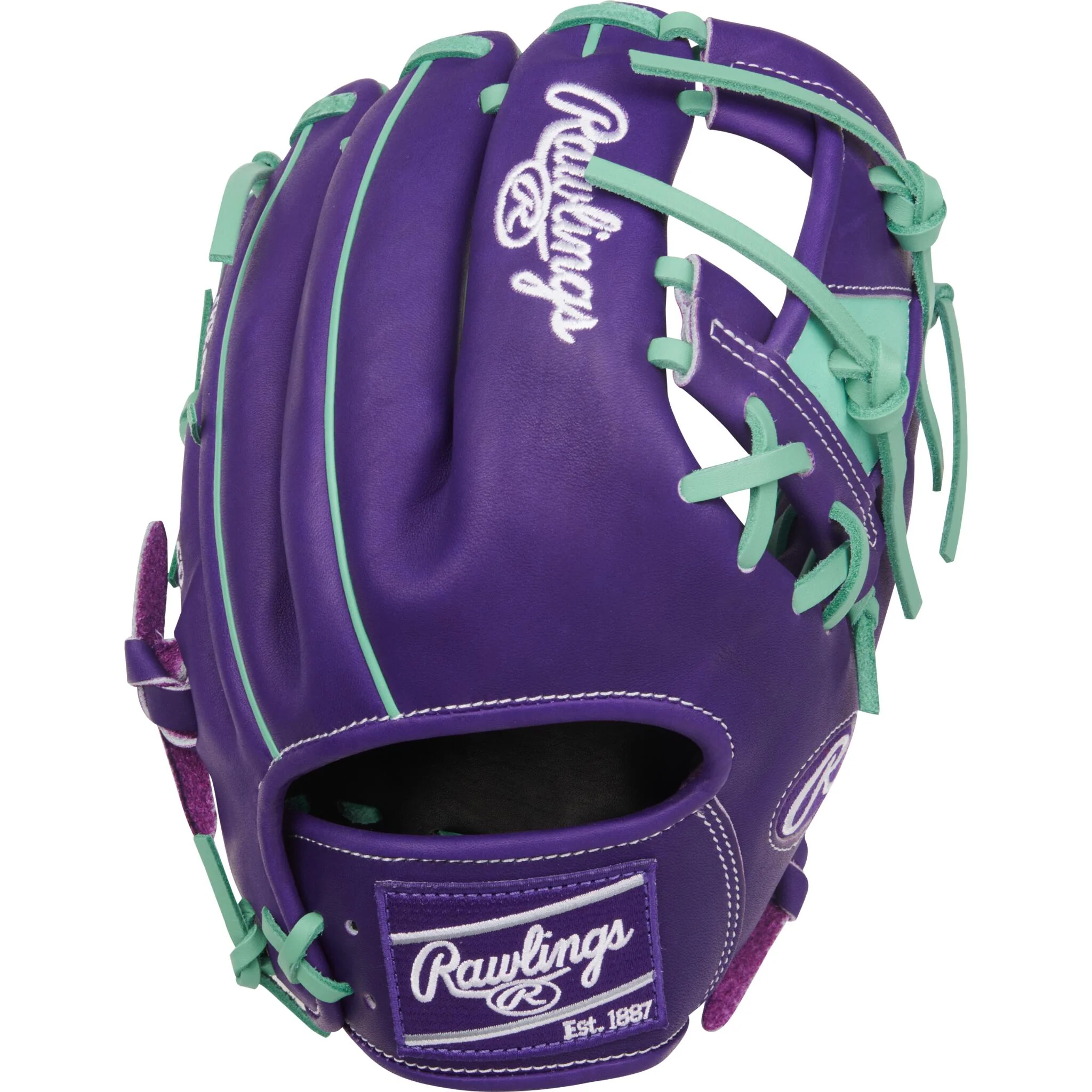 Rawlings Heart of the Hide Series 11.5" Baseball Glove - Purple/Mint - Right Hand Throw