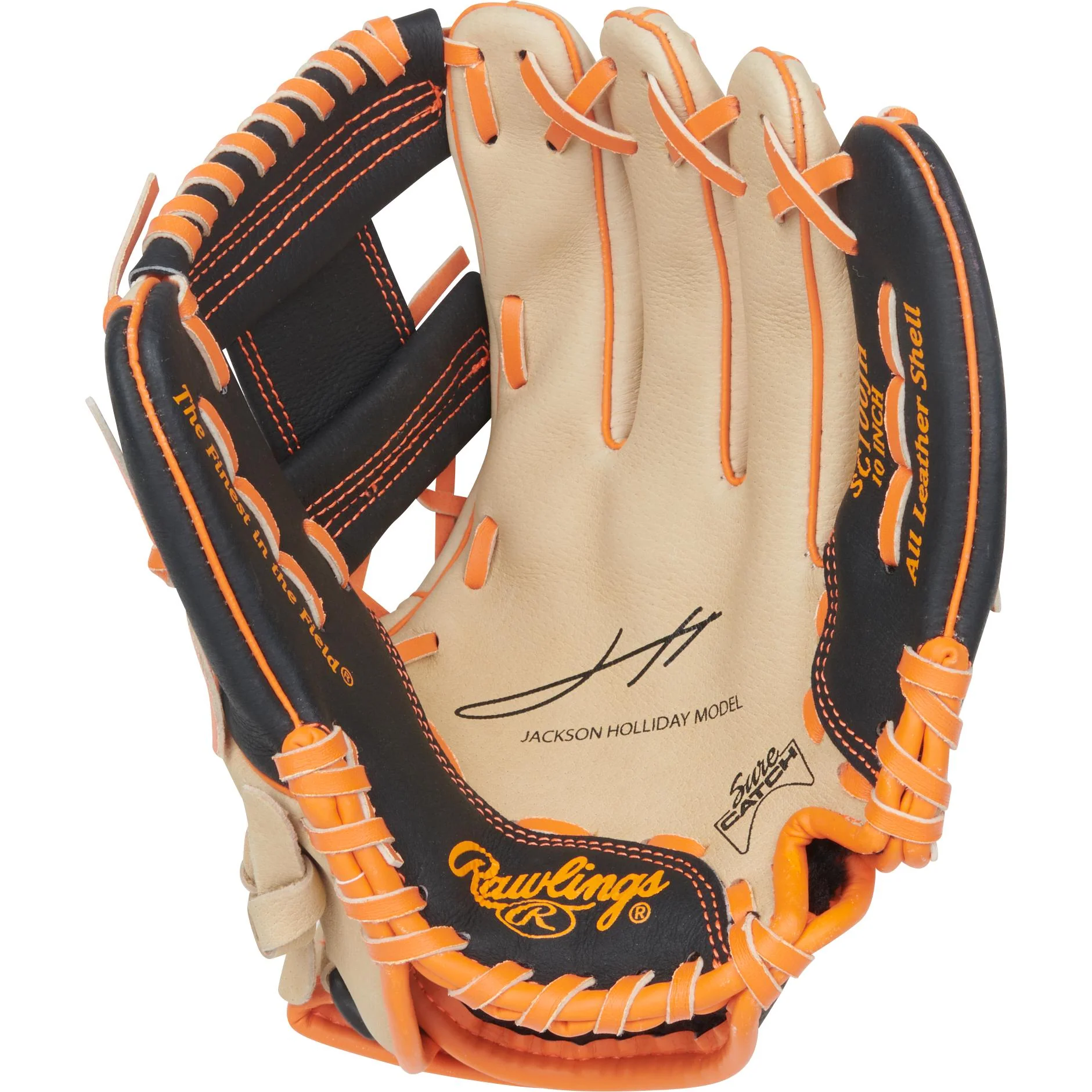 Rawlings Sure Catch Series Jackson Holliday Signature 10" Youth Baseball Glove (2026) - Right Hand Throw - Image 2
