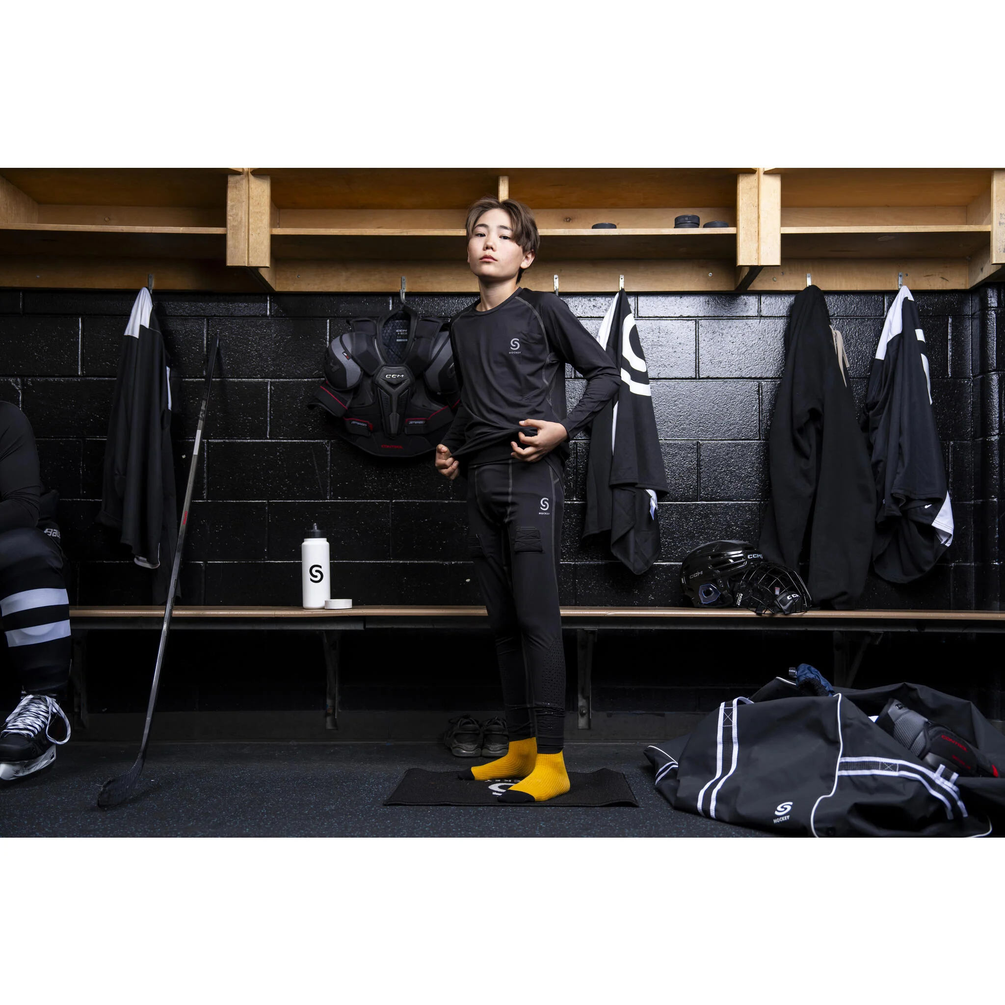 S-Hockey Junior Boys' Fitted Base Layer Top - Image 2