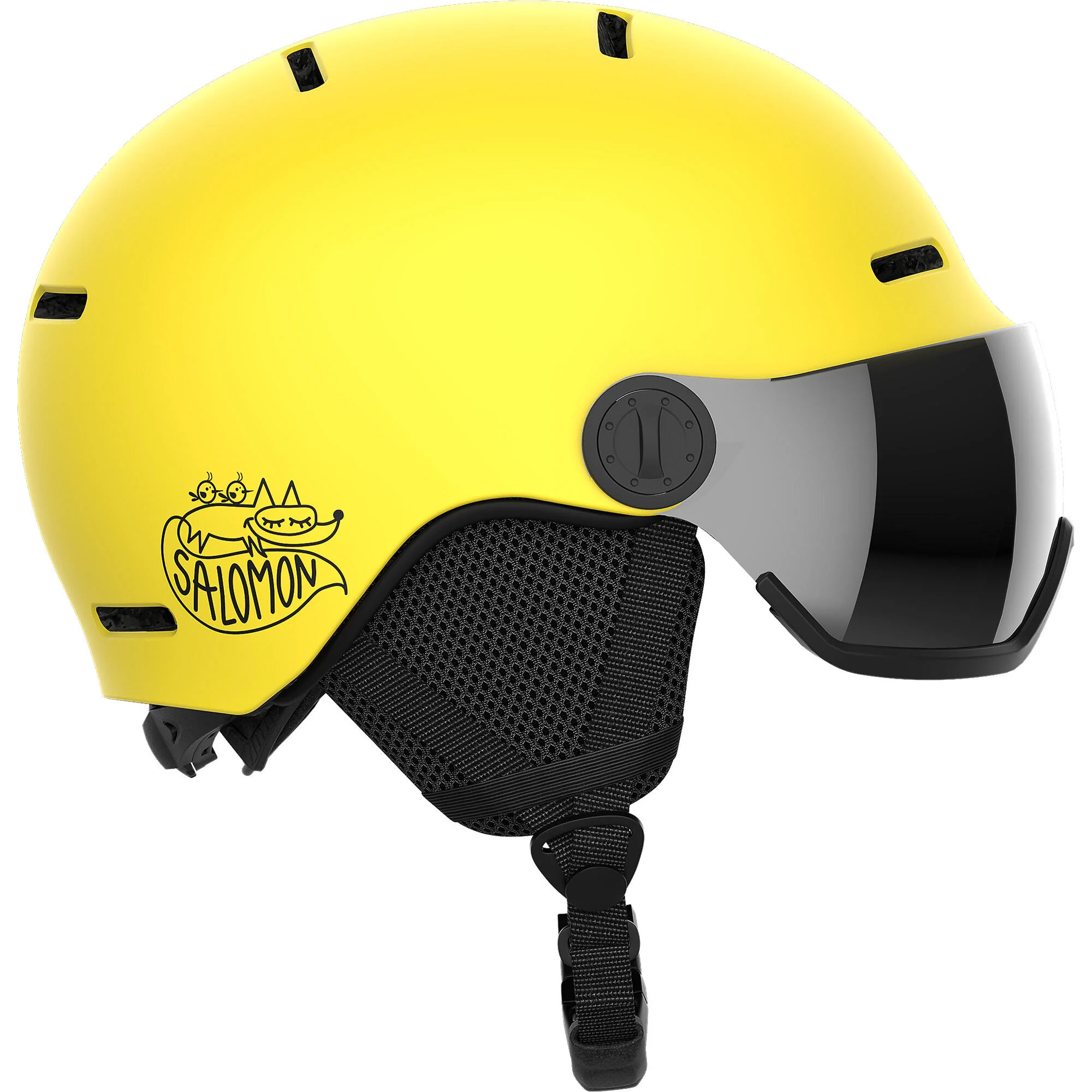 Salomon Orka Visor Junior Ski Helmet - Vibrant Yellow