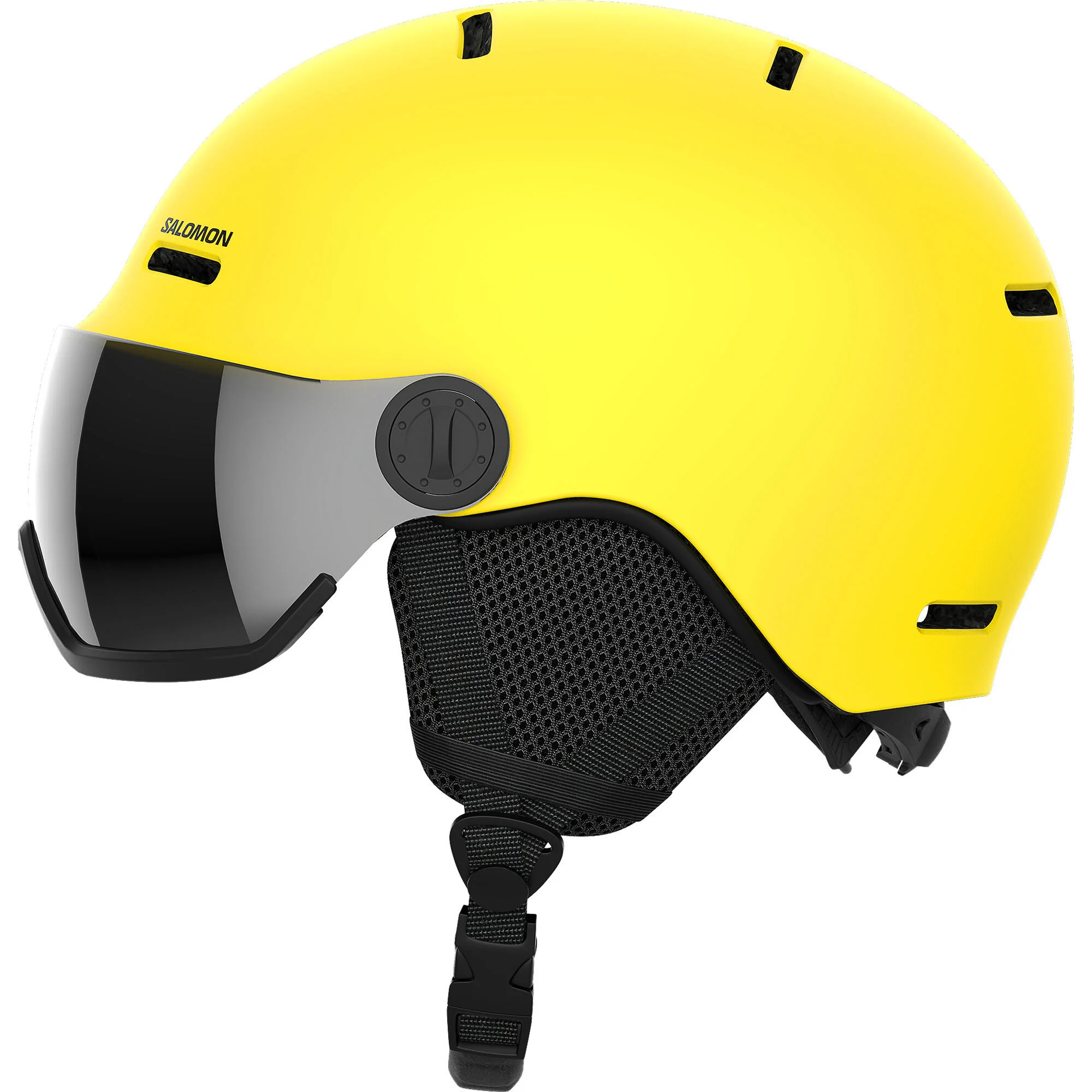 Salomon Orka Visor Junior Ski Helmet - Vibrant Yellow - Image 2
