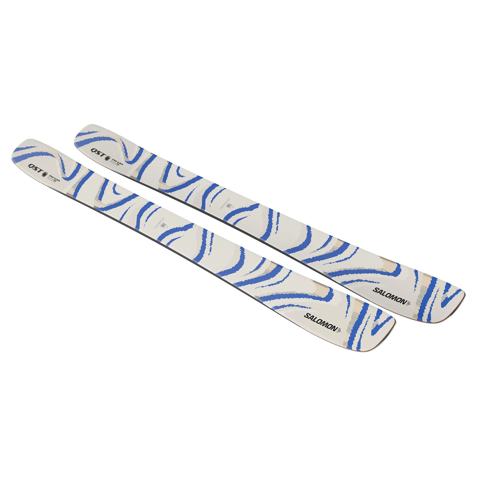 Salomon QST 106 Alpine Skis - Almond Milk/Blue - Image 4