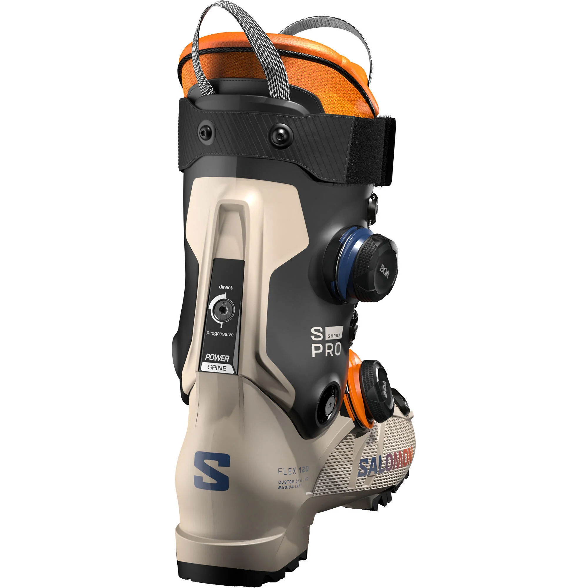 Salomon S/Pro Supra Dual Boa® 120 Men's Alpine Ski Boots - Humus/Black - Image 5