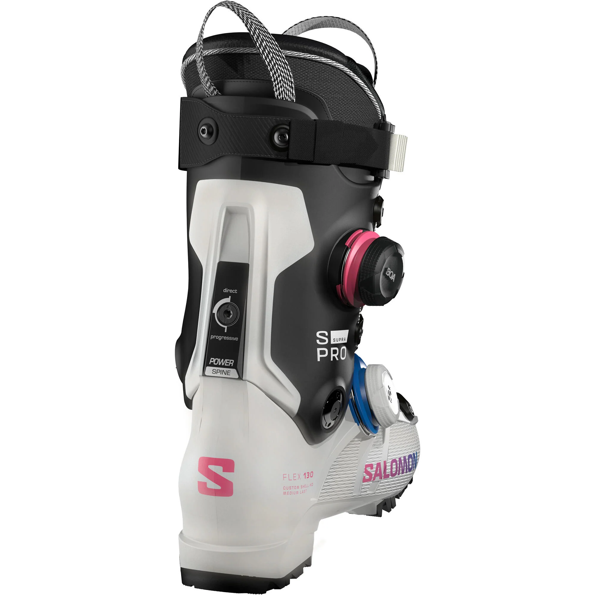 Salomon S/Pro Supra Dual Boa® 130 Men's Alpine Ski Boots - Grey/Black/Blue - Image 5
